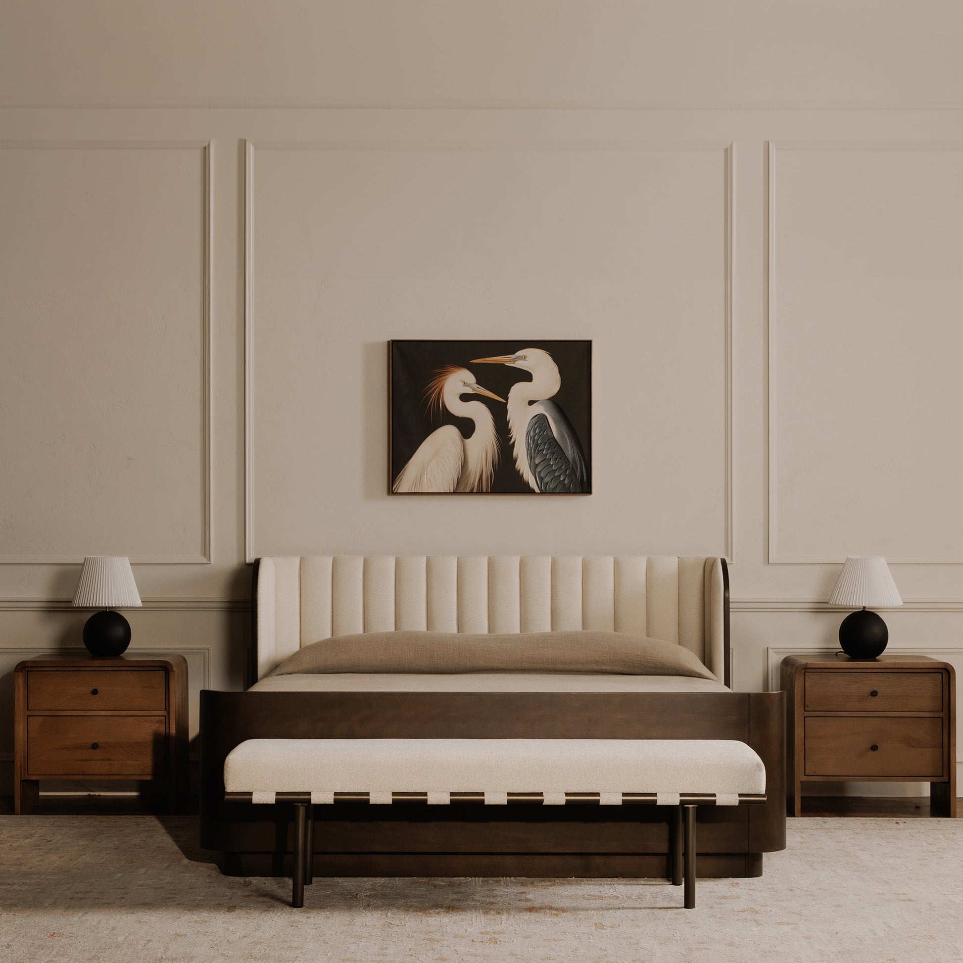 Carson Beige Dining Bench - Ornate Home