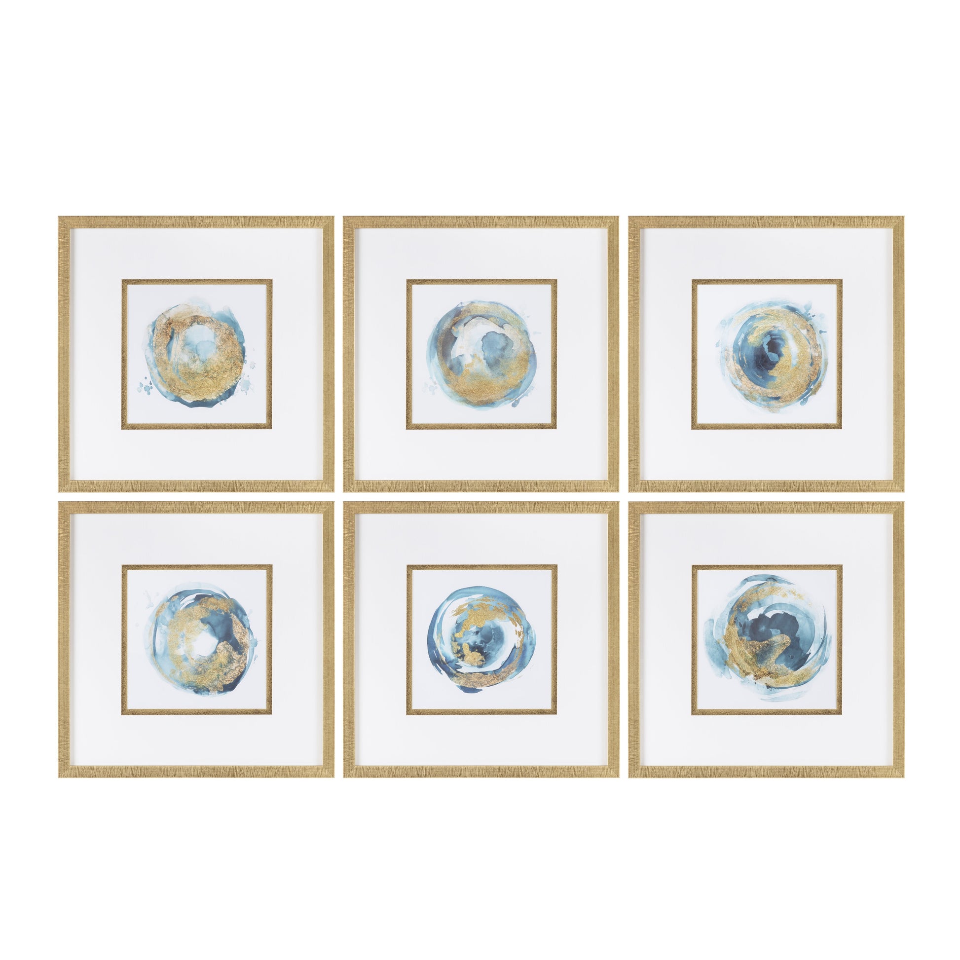 Carver Blue/Gold Print - Ornate Home