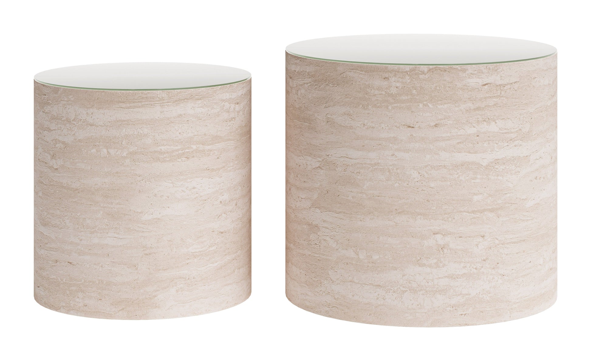 Carzo Stone Beige Coffee Table Set (2-Piece) - Ornate Home