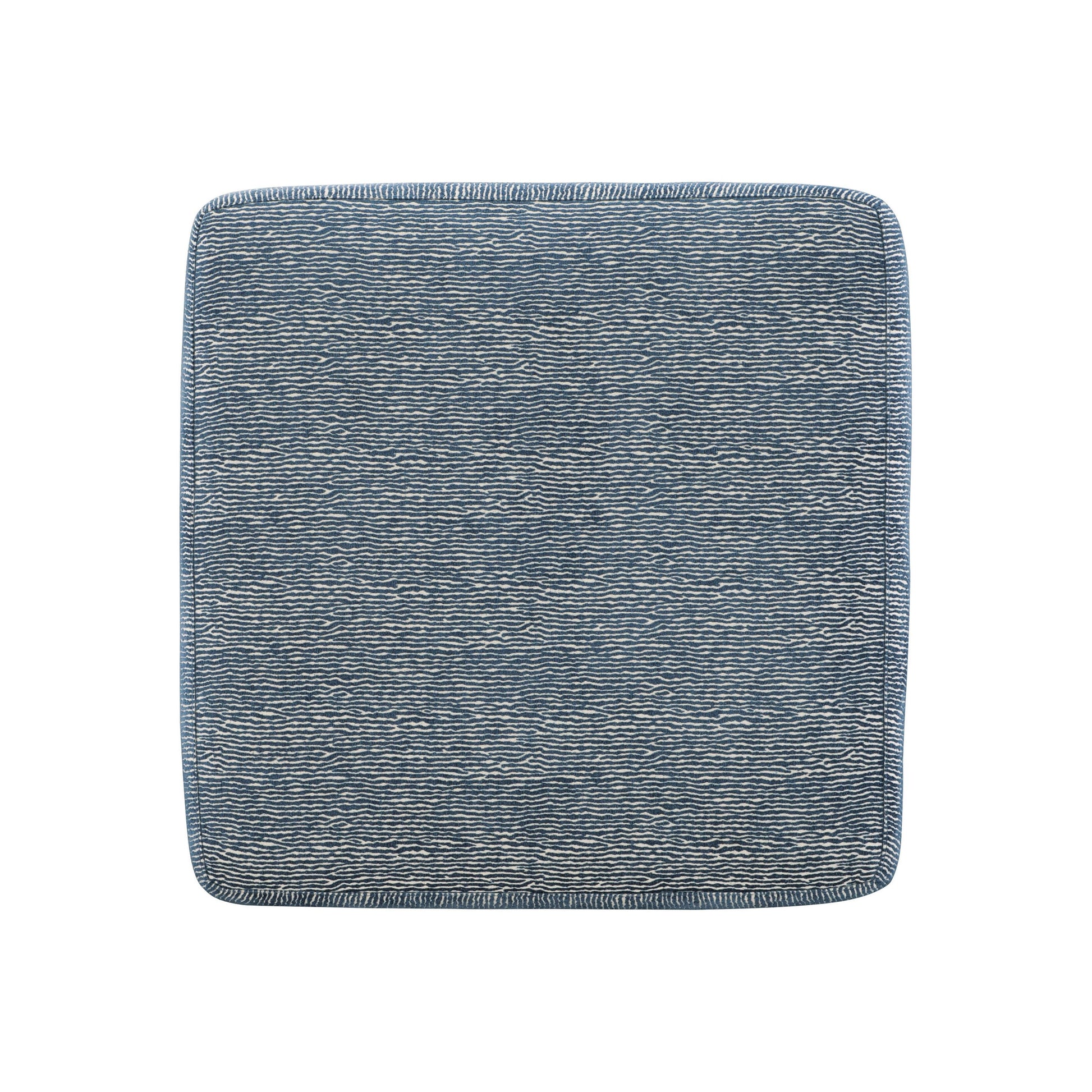 Casale Blue Fabric Ottoman - Ornate Home