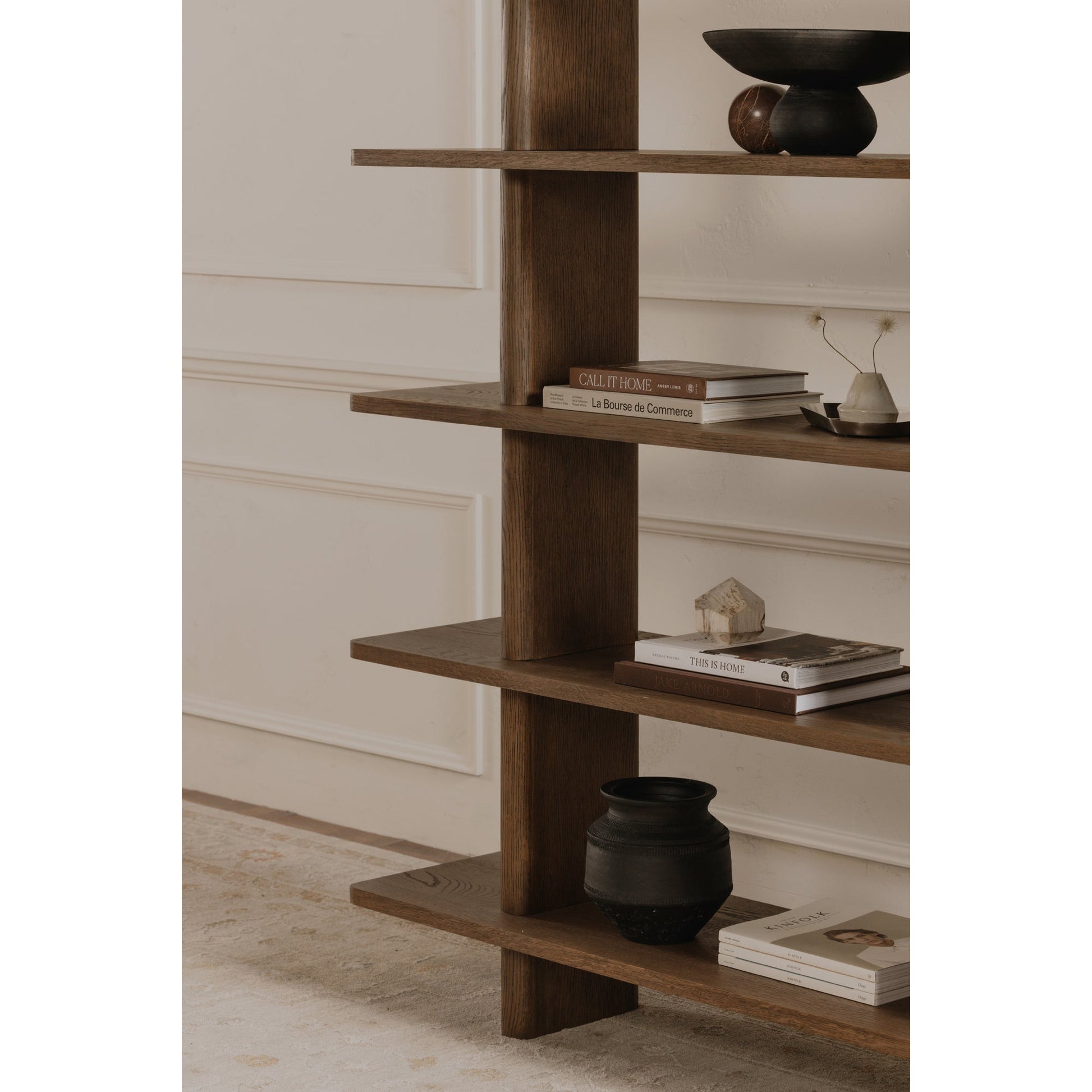 Casey Dark Brown Large Bookcase - Ornate Home