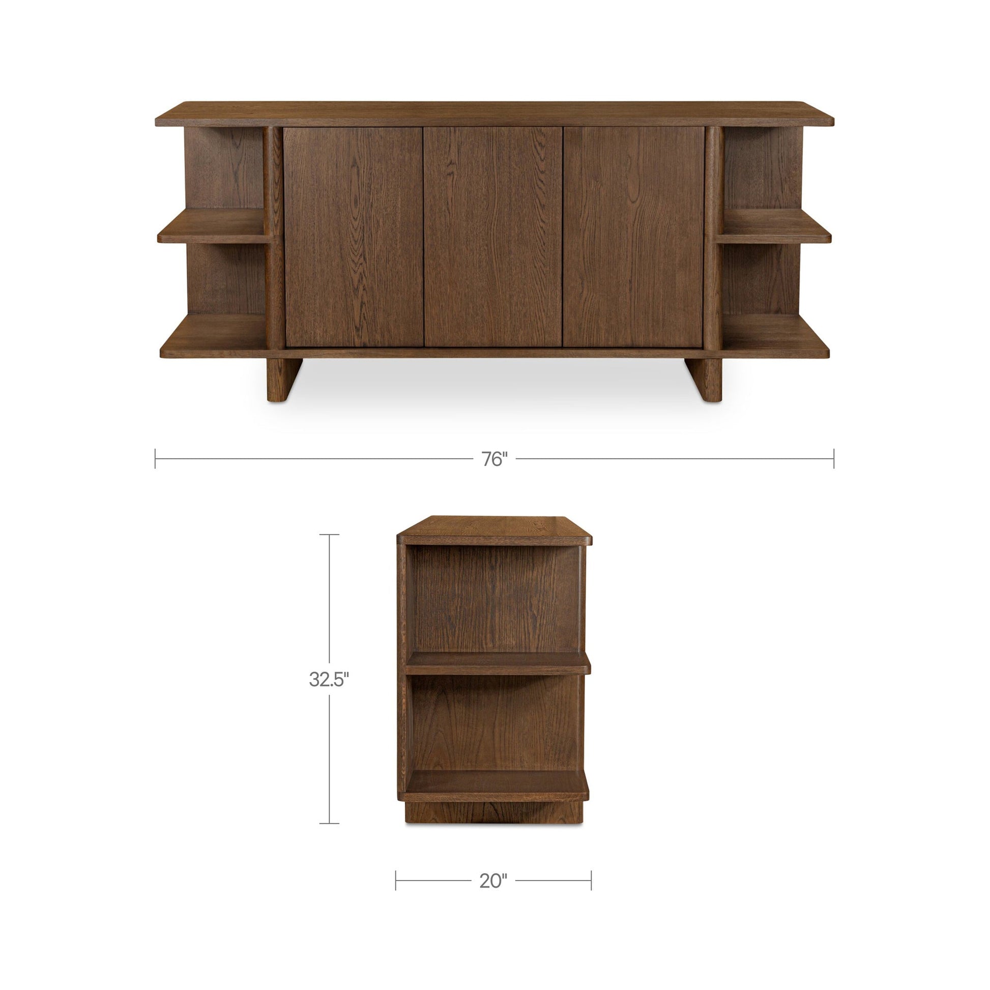 Casey Dark Brown Sideboard - Ornate Home