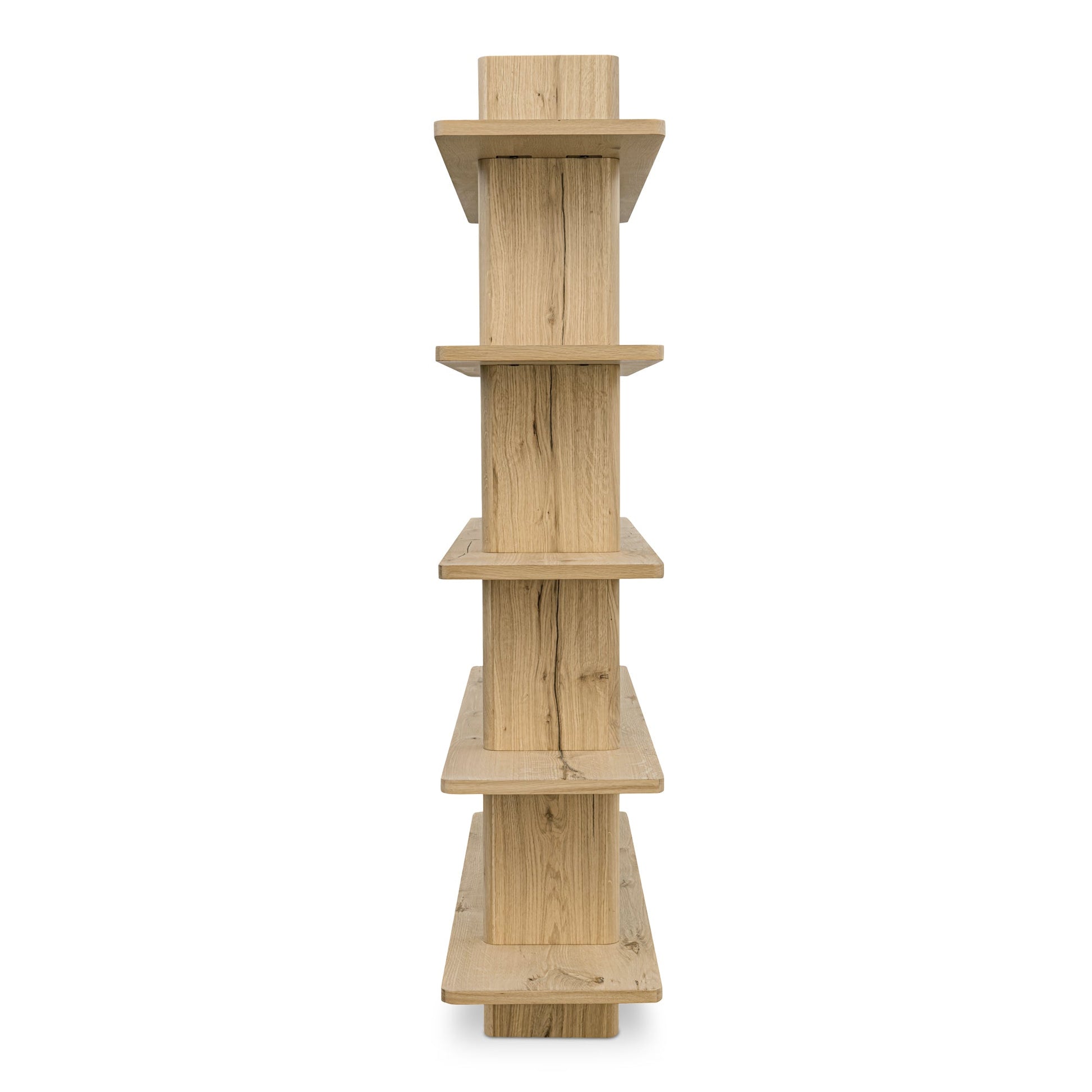 Casey Rustic Oak Large Bookcase - Ornate Home