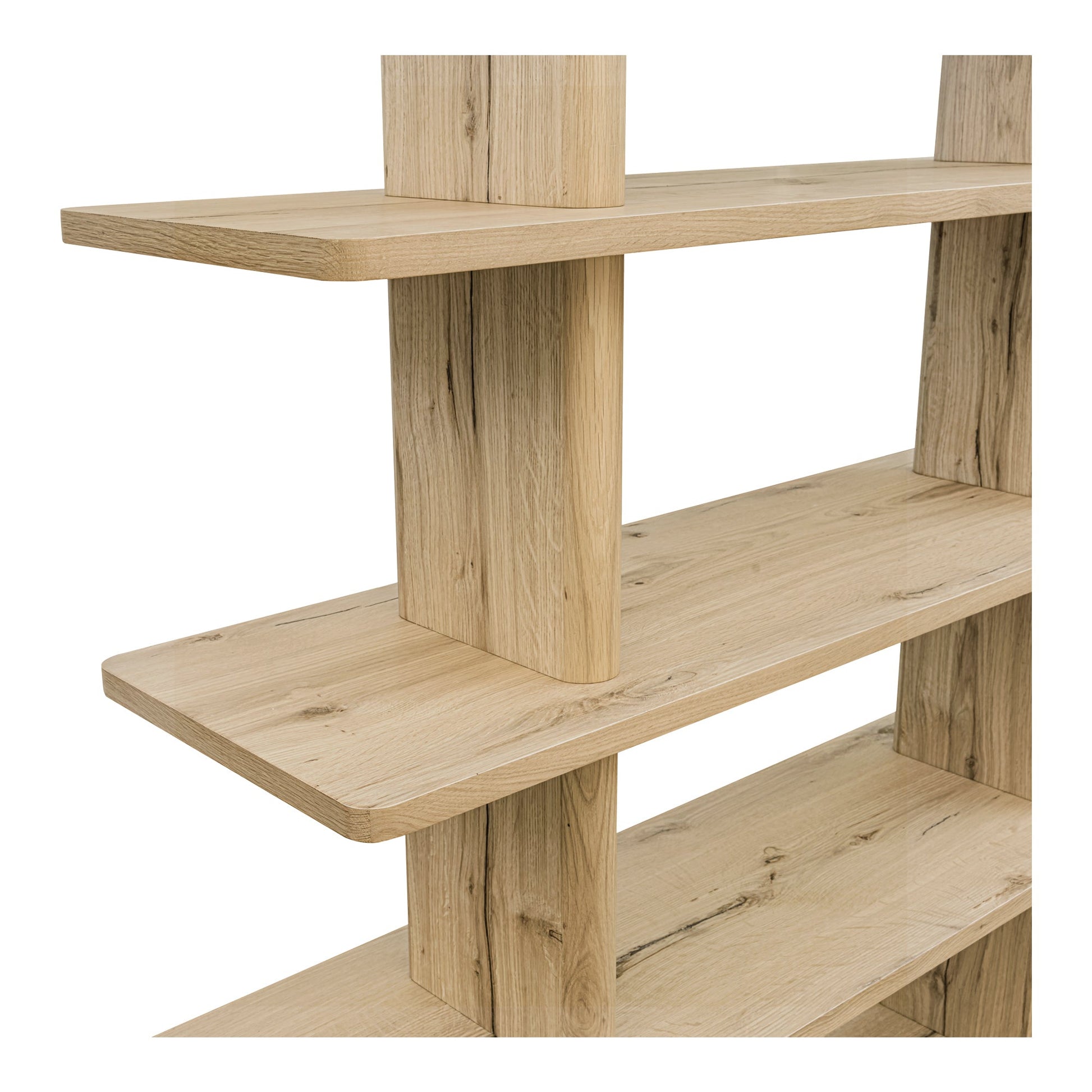Casey Rustic Oak Large Bookcase - Ornate Home