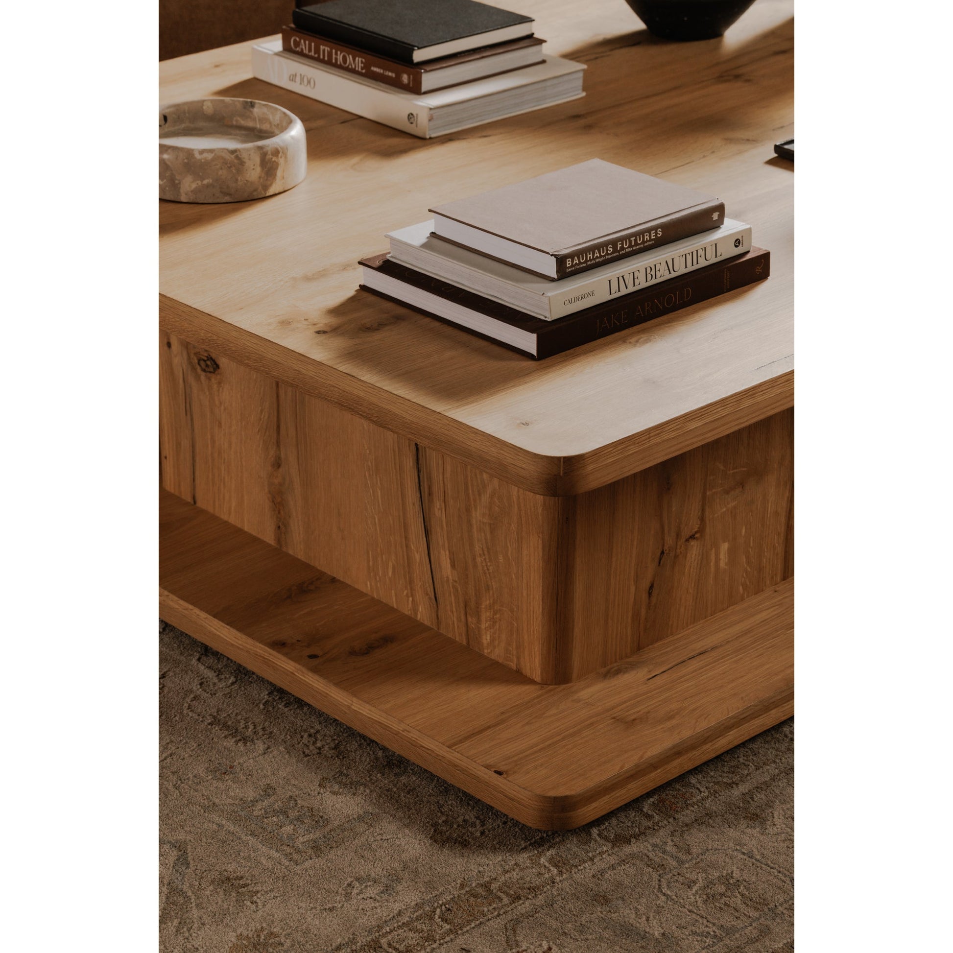 Casey Rustic Oak Large Coffee Table - Ornate Home