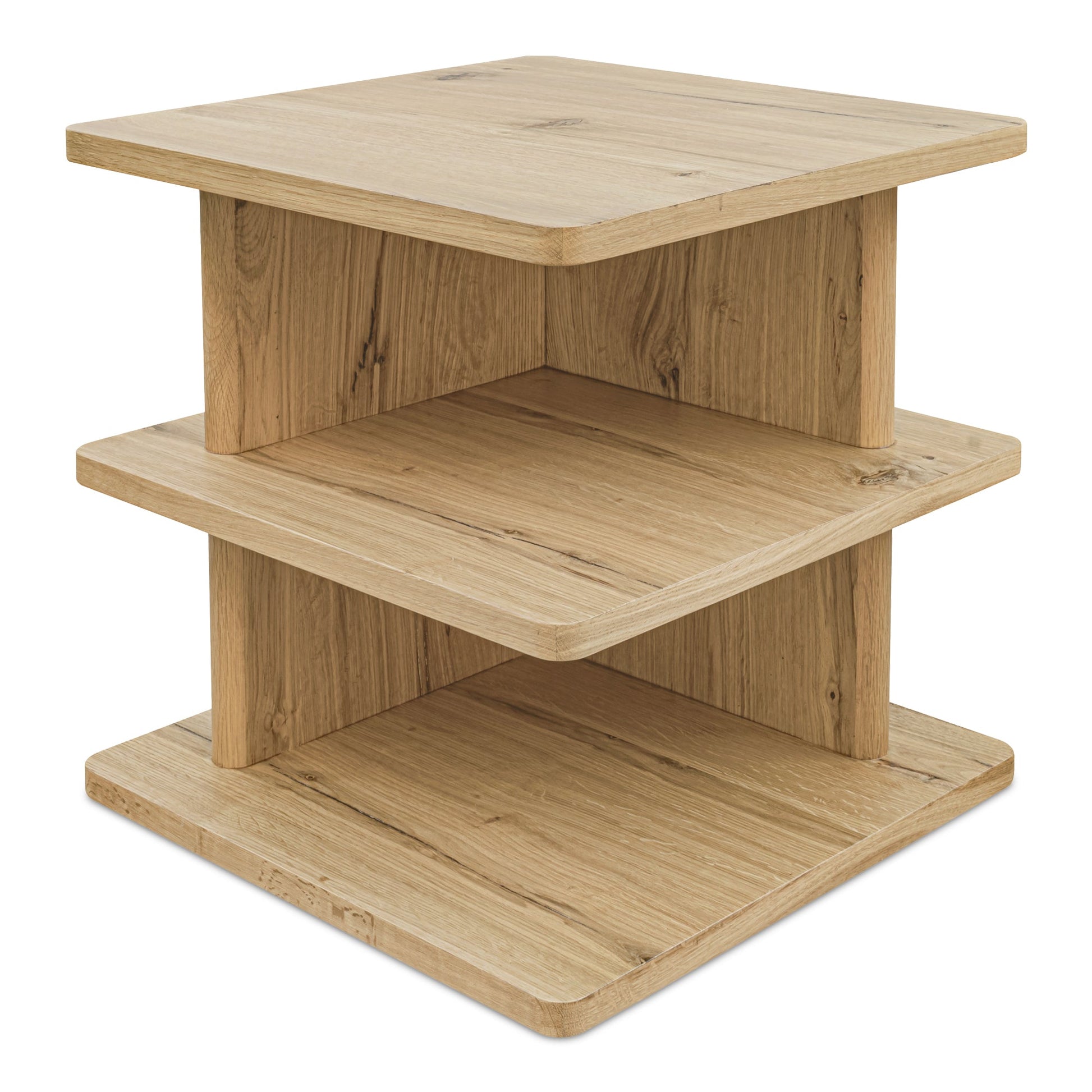 Casey Rustic Oak Side Table - Ornate Home
