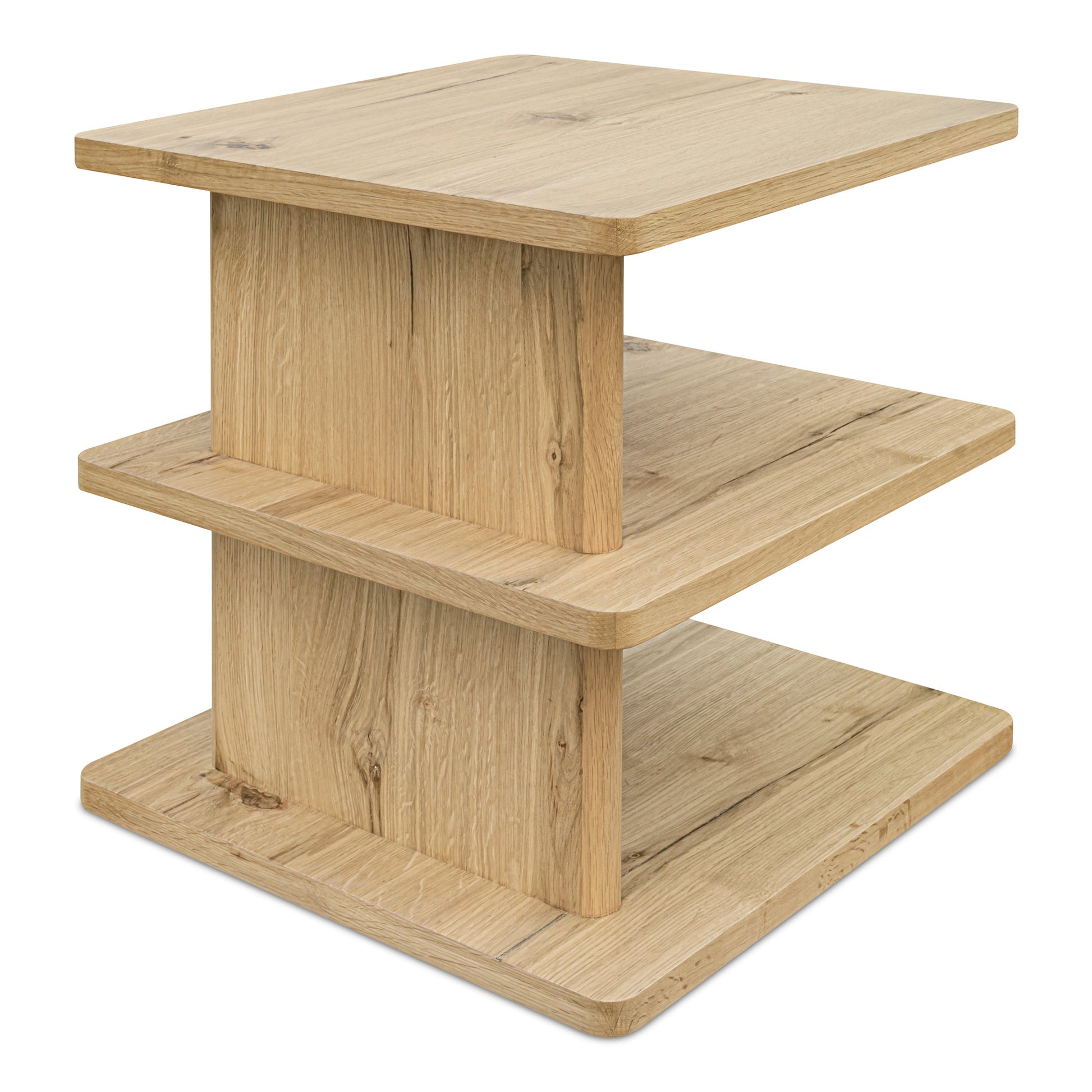Casey Rustic Oak Side Table - Ornate Home