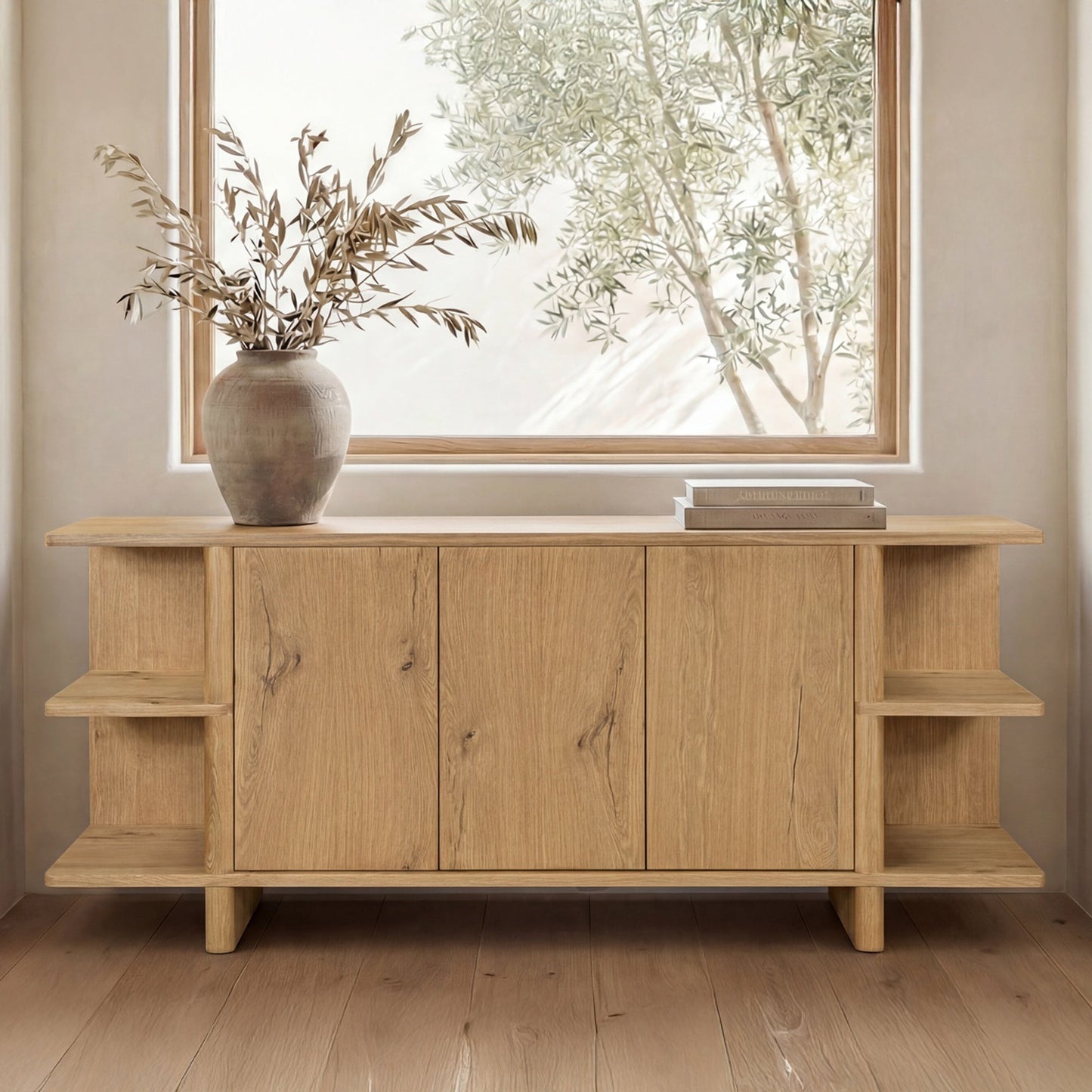 Casey Rustic Oak Sideboard - Ornate Home