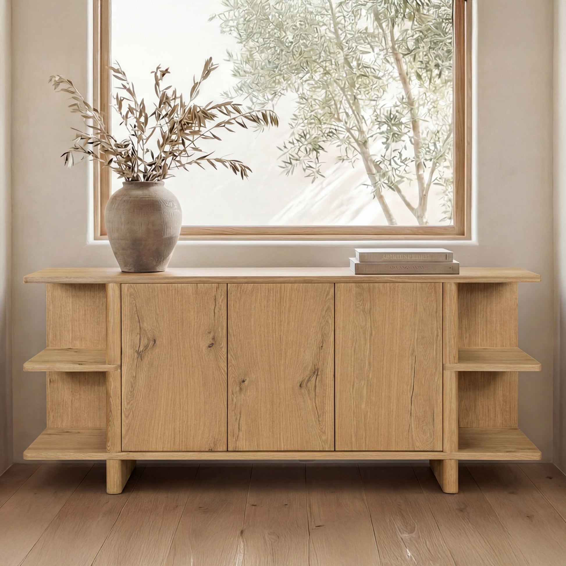 Casey Rustic Oak Sideboard - Ornate Home
