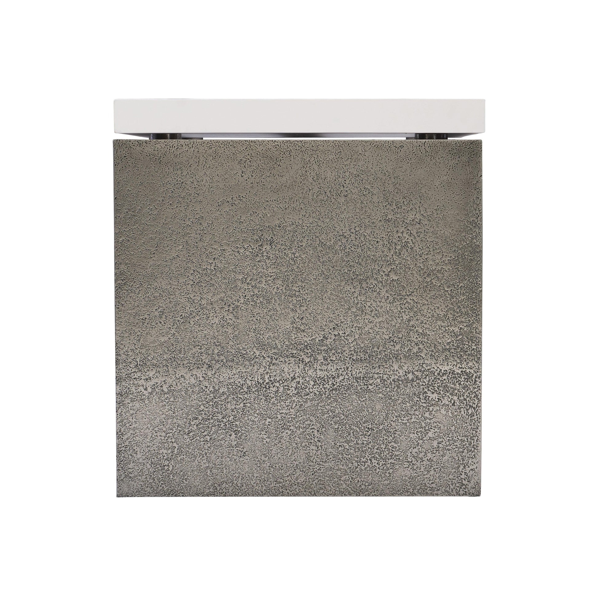 Catalina Graphite/White Plaster Side Table - Ornate Home