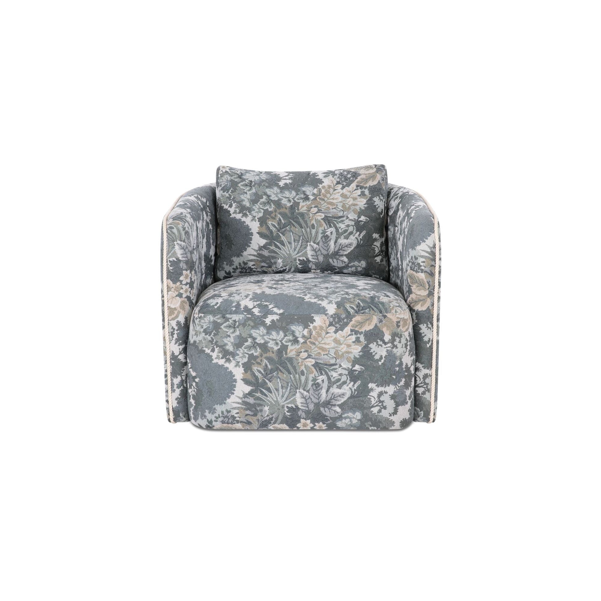 Cecil Blue Tapestry Accent Chair - Ornate Home