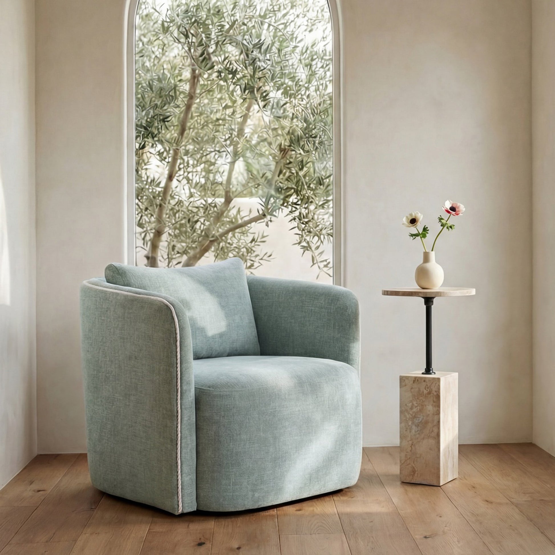 Cecil Light Blue Accent Chair - Ornate Home