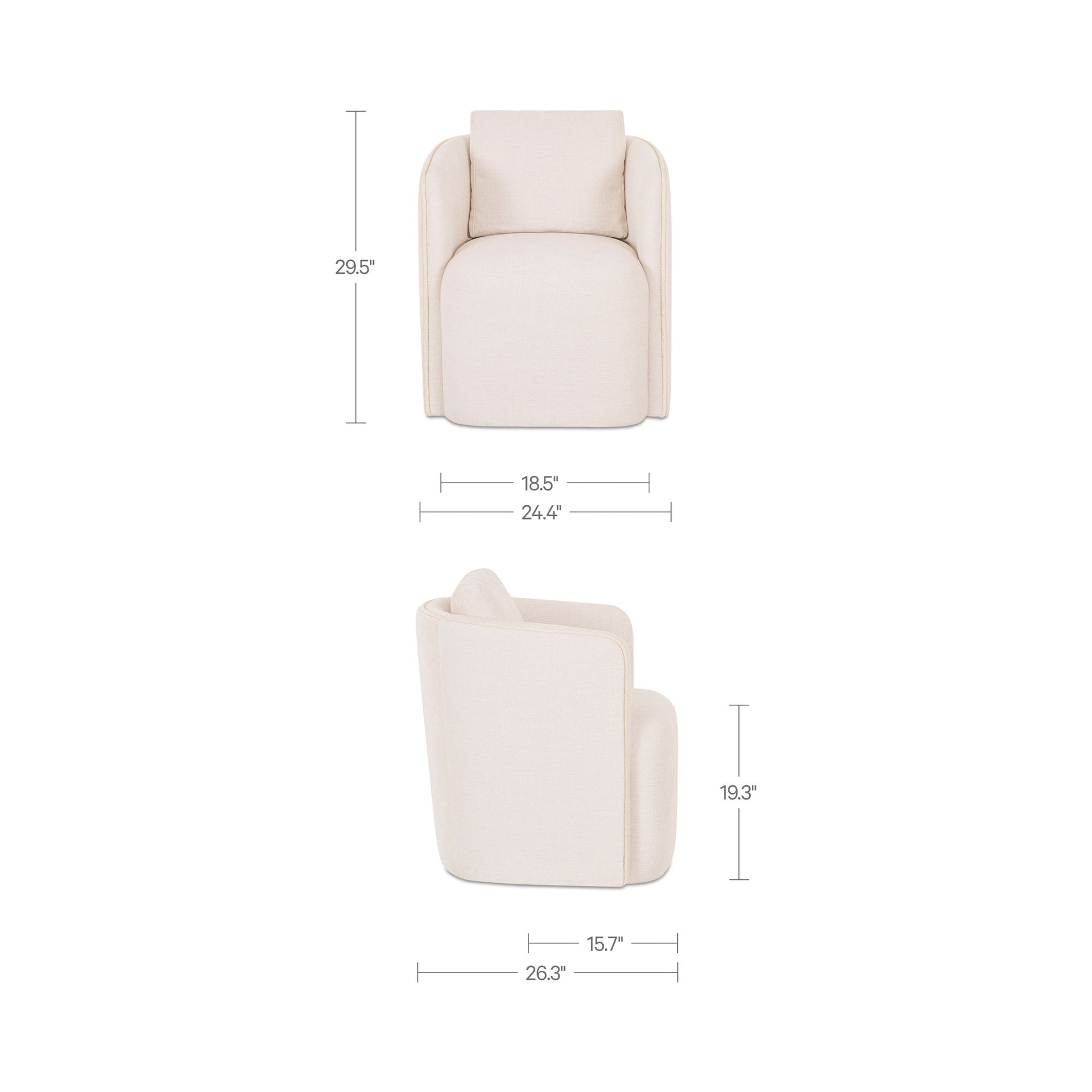 Cecil Warm White Dining Chair - Ornate Home