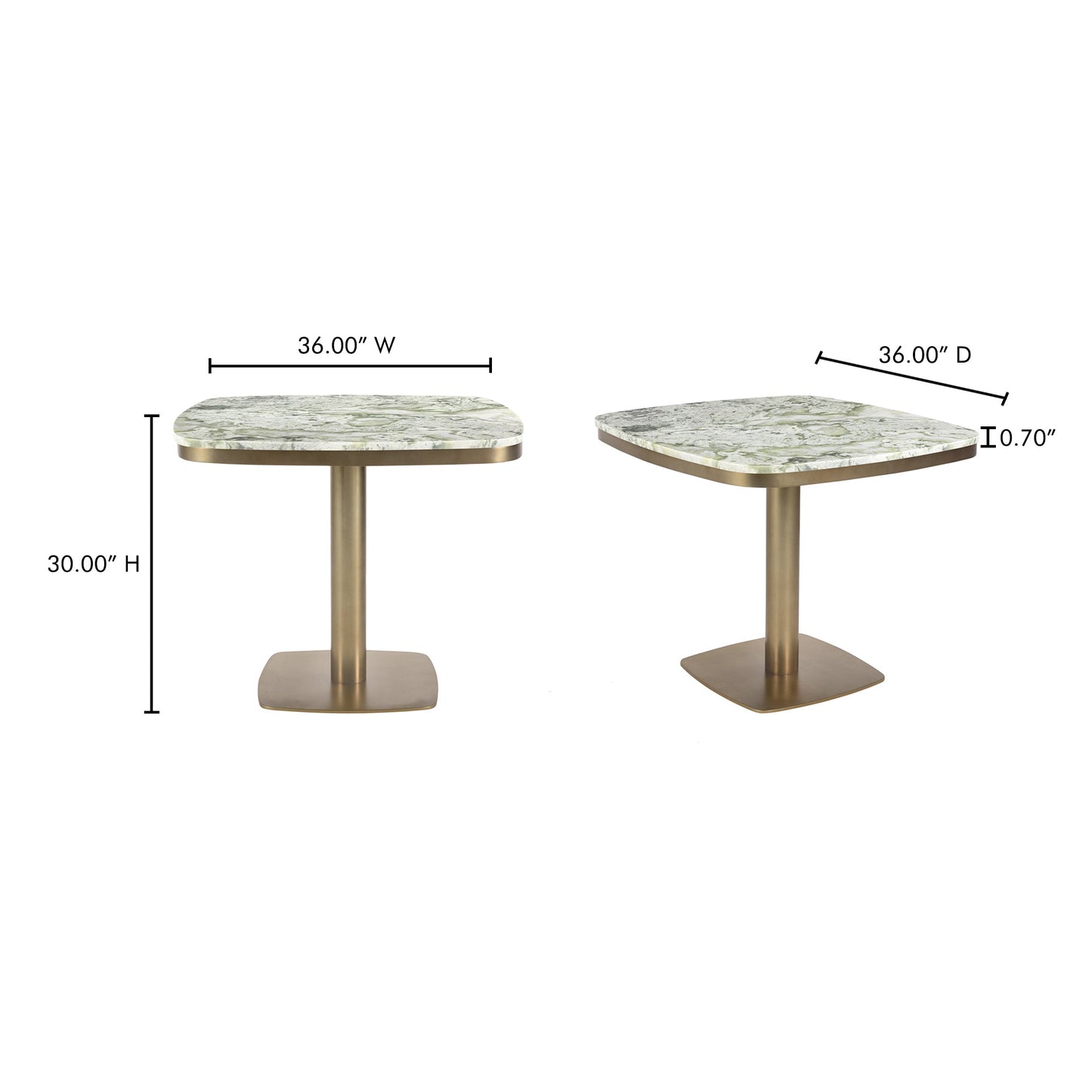 Celeste Green Onyx Marble Cafe Table - Ornate Home