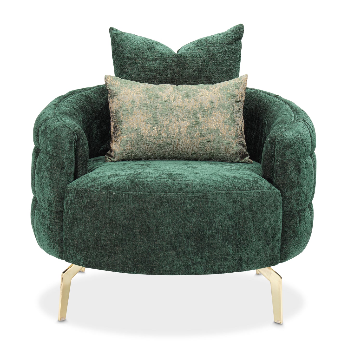 Celine Gold/Emerald Accent Chair - Ornate Home