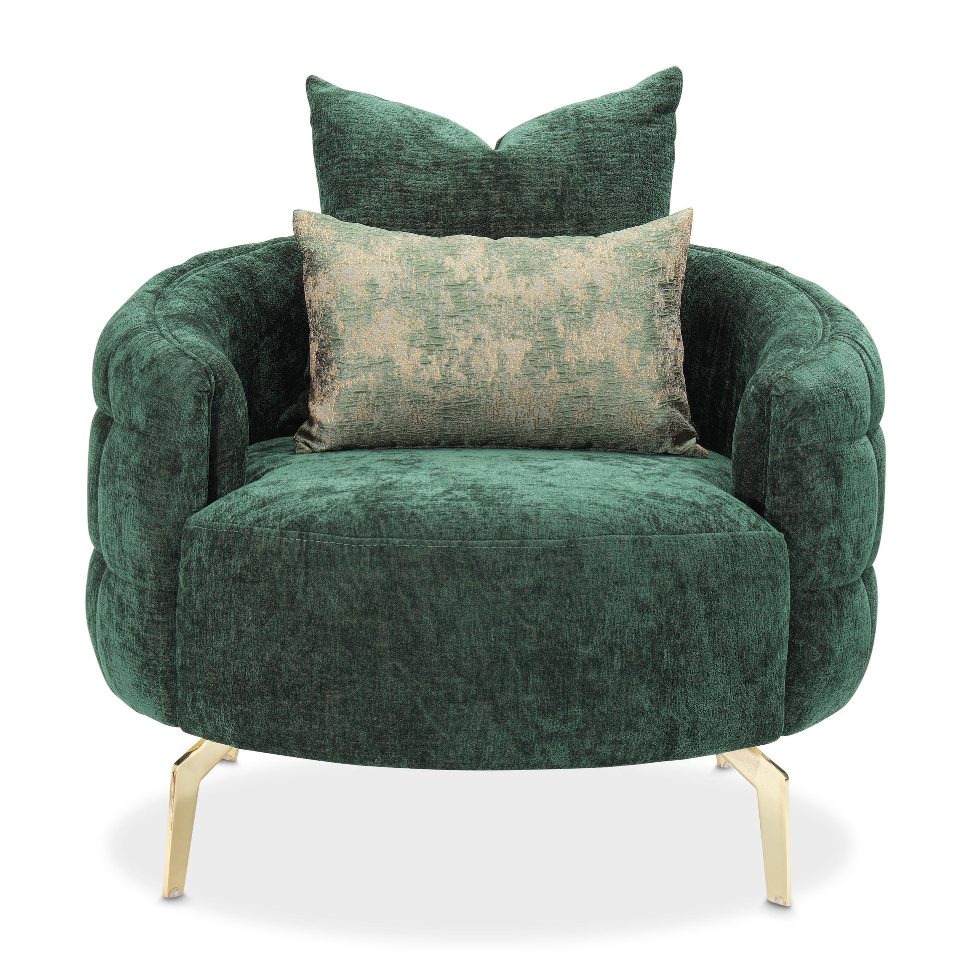 Celine Gold/Emerald Accent Chair - Ornate Home