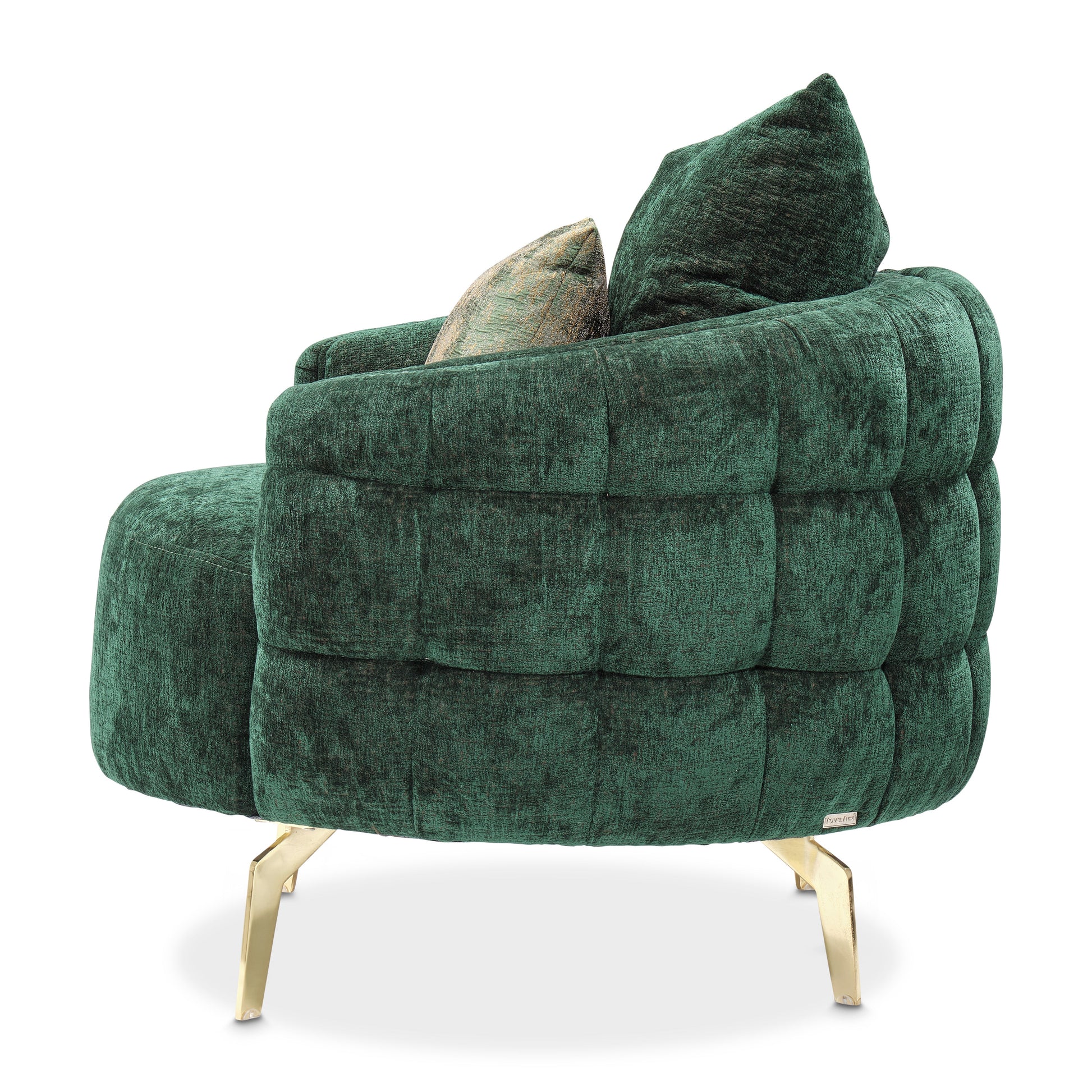 Celine Gold/Emerald Accent Chair - Ornate Home