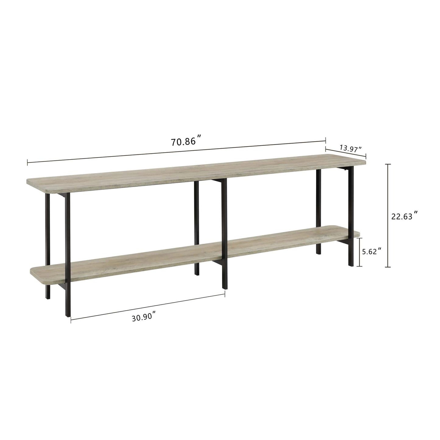 Celine Side Table Console in Grey - Ornate Home