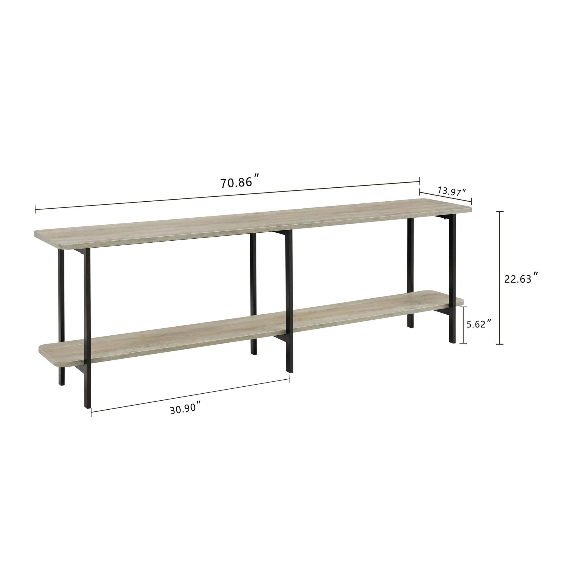 Celine Side Table Console in Grey - Ornate Home