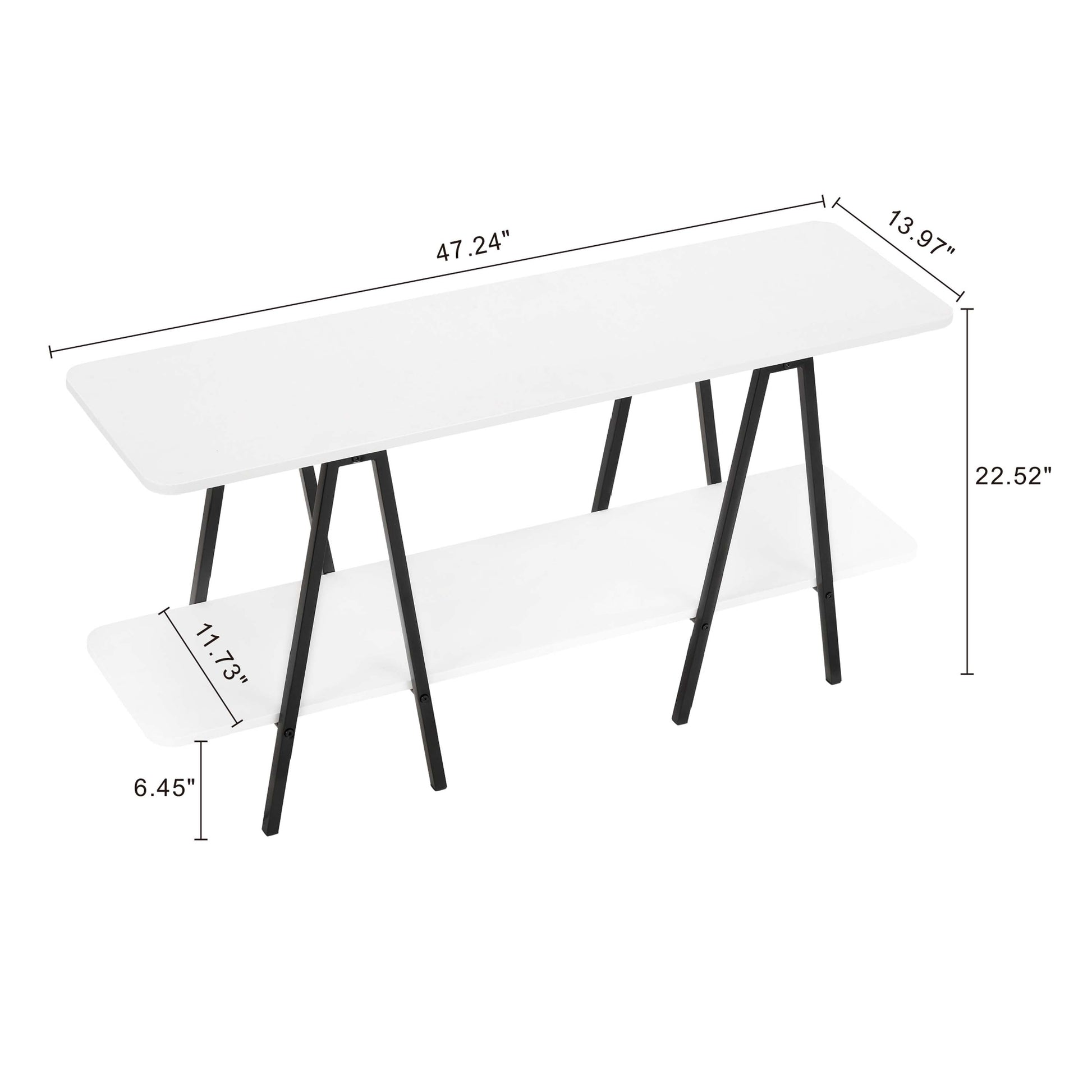 Celine Side Table Console in White - Ornate Home