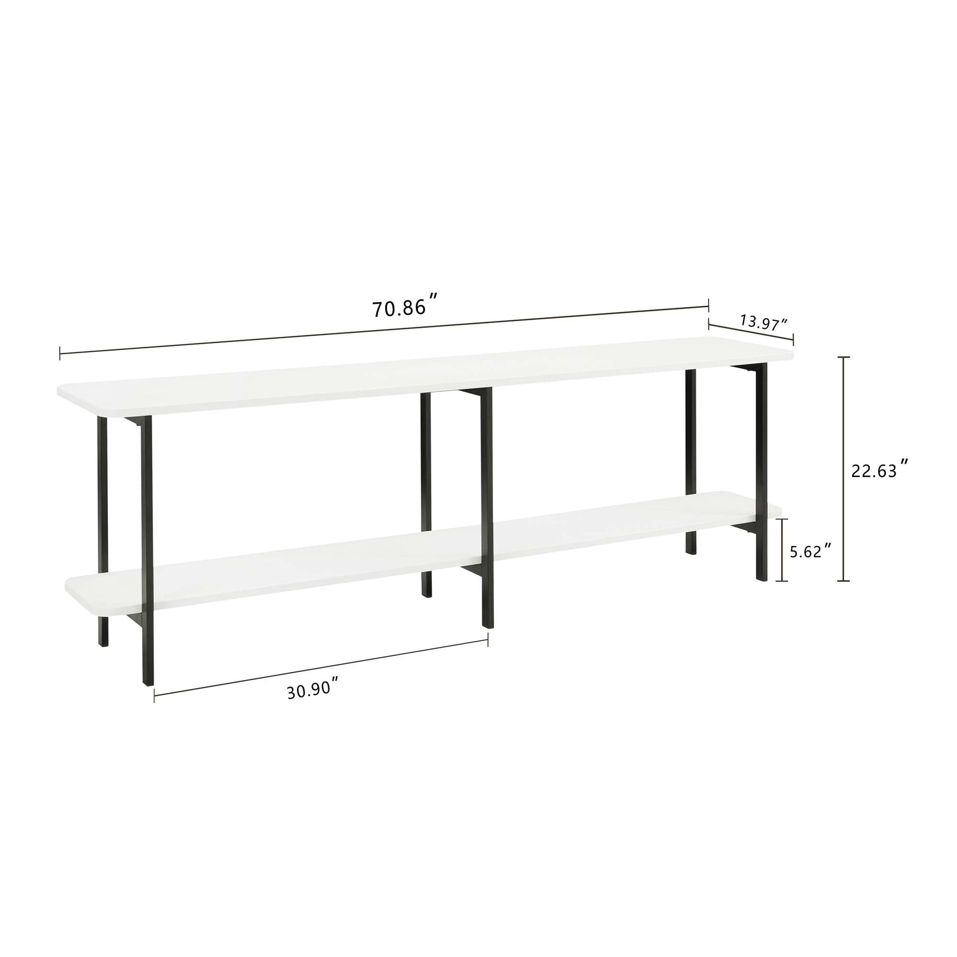 Celine Side Table Console in White - Ornate Home