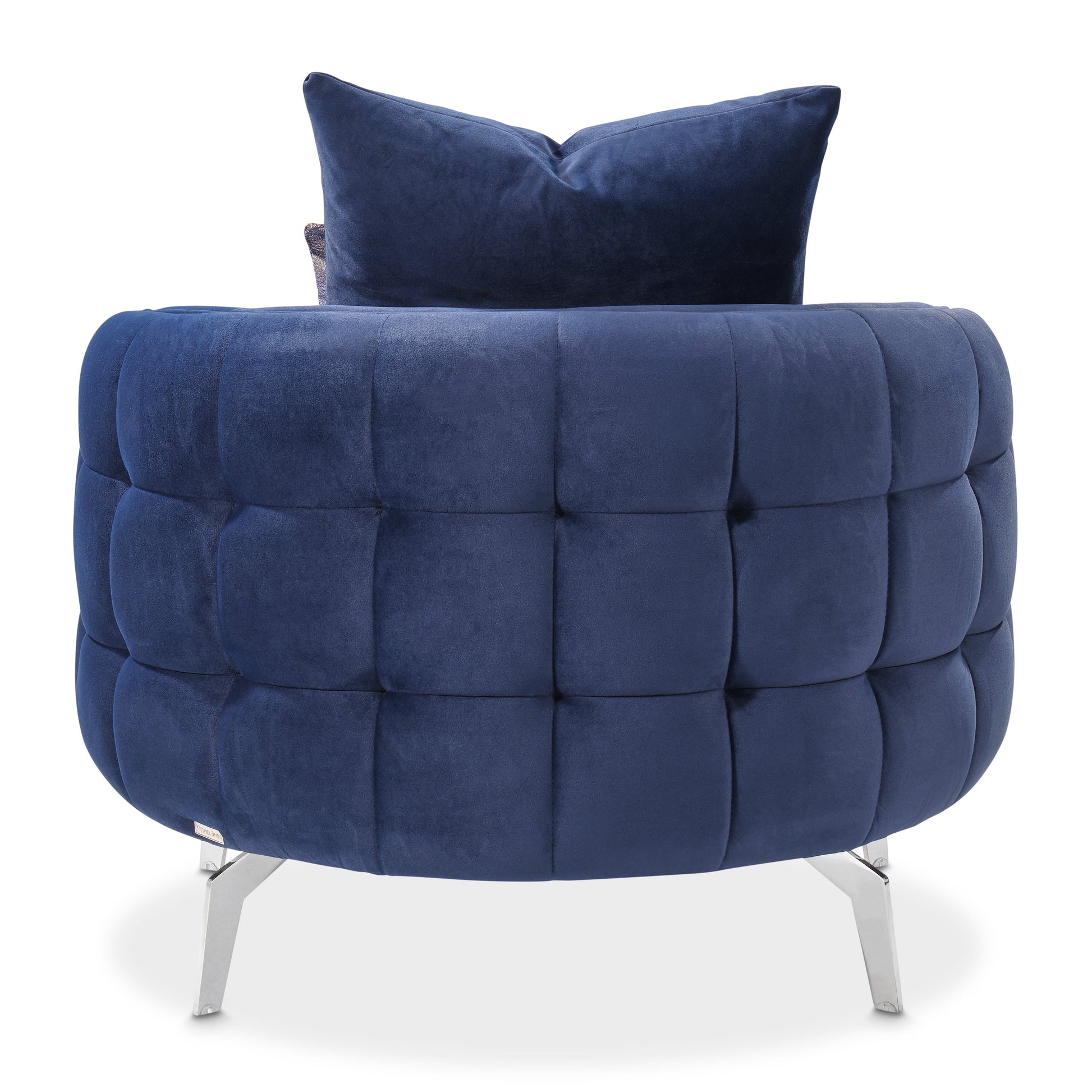 Celine Silver/Indigo Accent Chair - Ornate Home