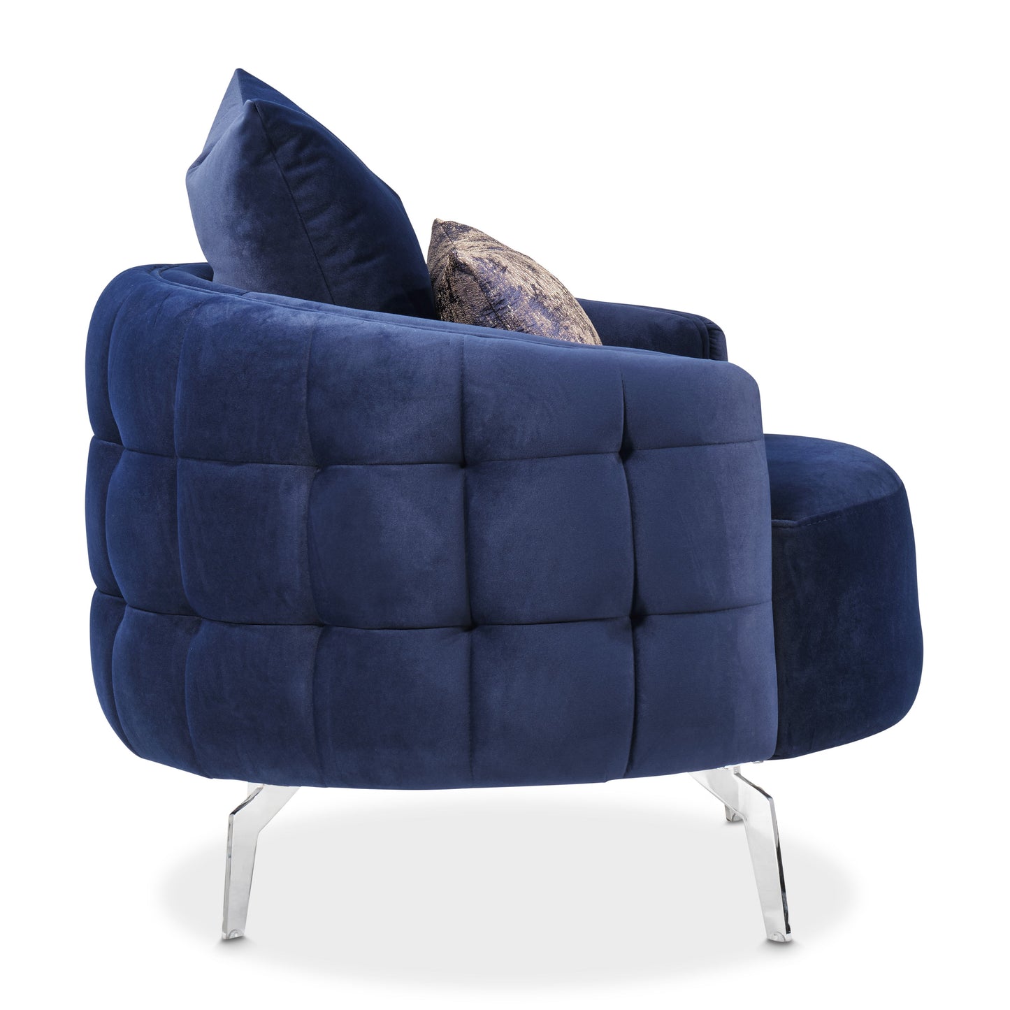 Celine Silver/Indigo Accent Chair - Ornate Home