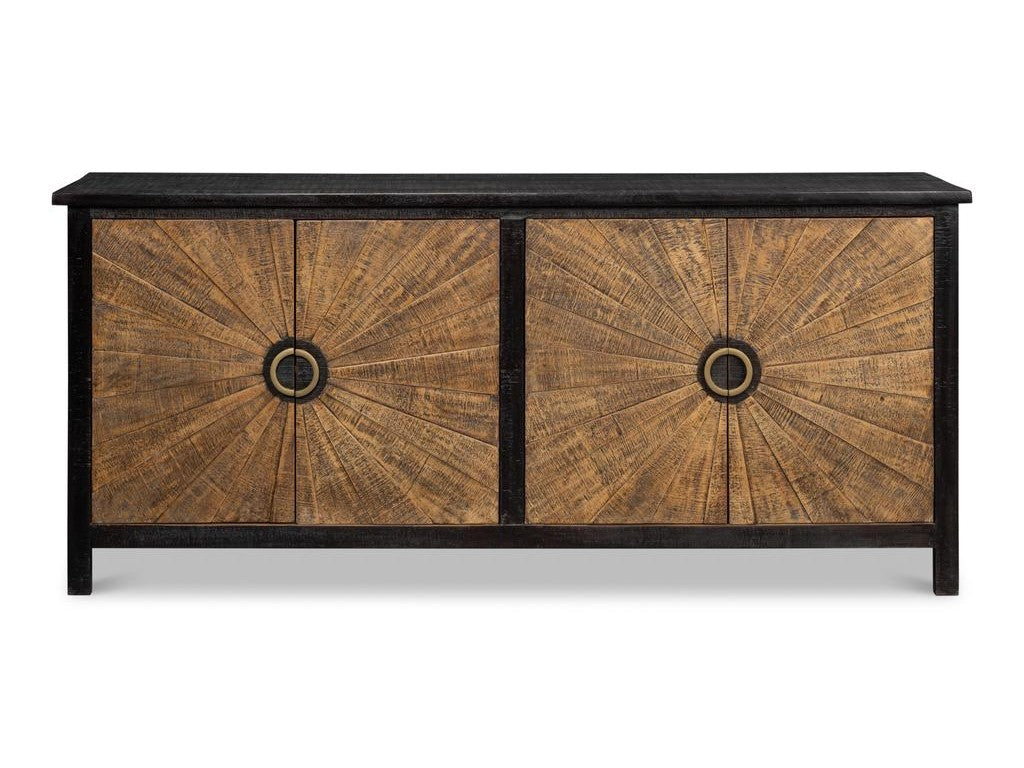Centrum Brown Four Door Sideboard - Ornate Home