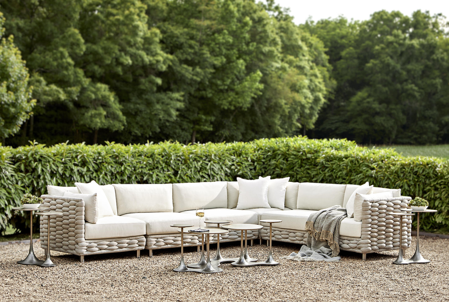Cerchi Graphite Outdoor Accent Table - Ornate Home