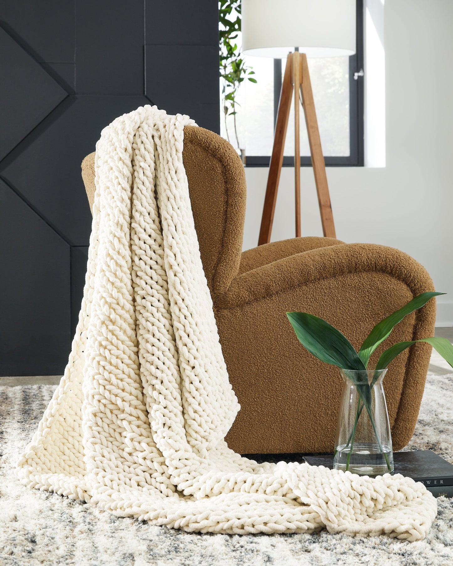 Chaddon Ivory Throw- Viva Furn