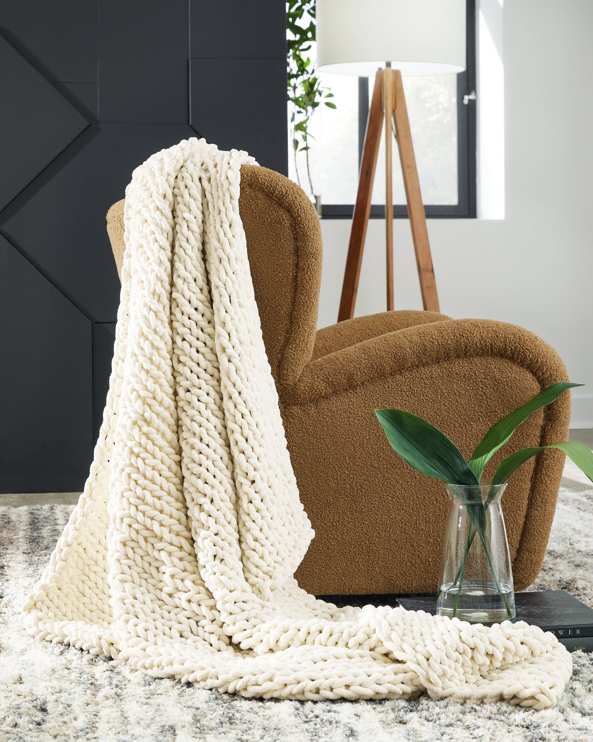 Chaddon Ivory Throw- Viva Furn