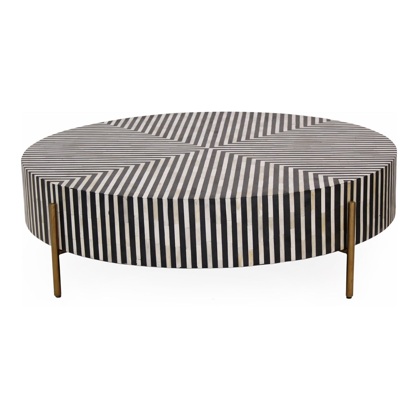 Chameau Black/White Large Coffee Table - Ornate Home