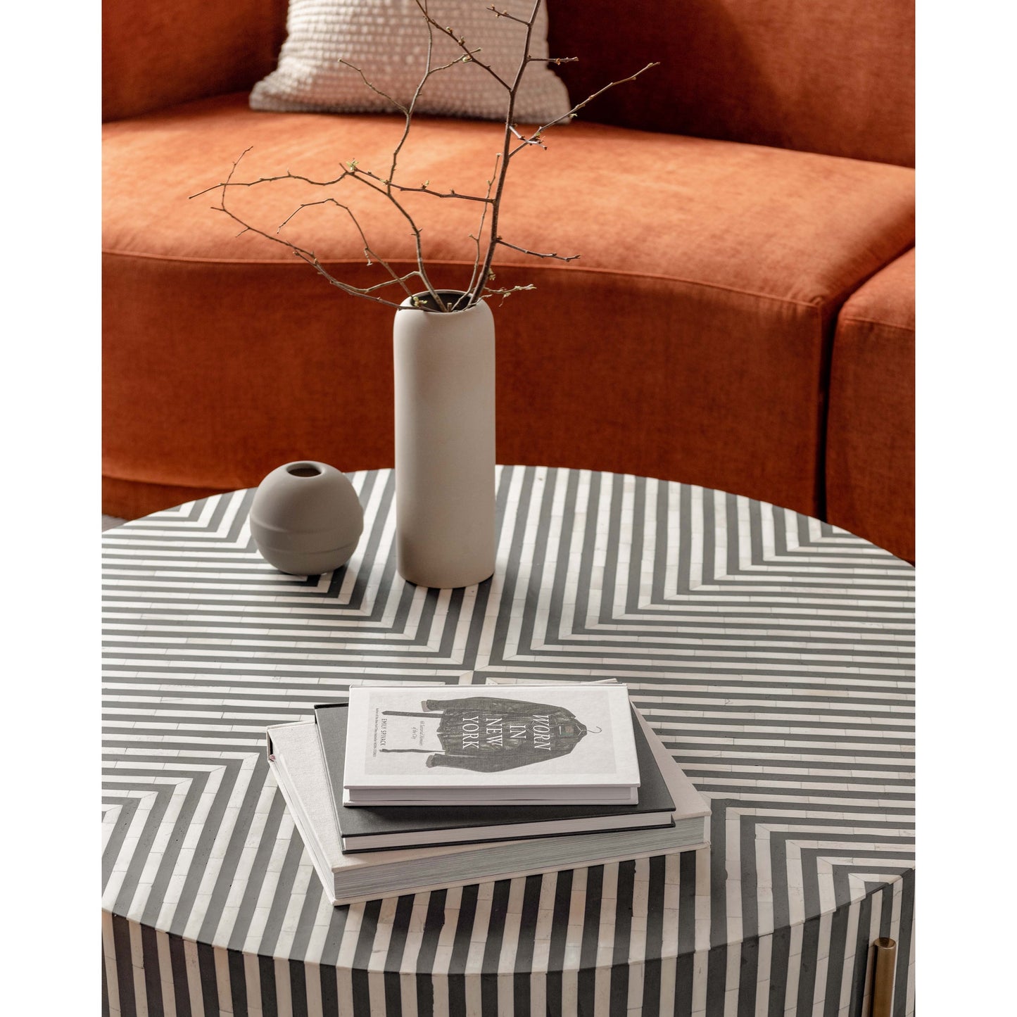 Chameau Black/White Large Coffee Table - Ornate Home