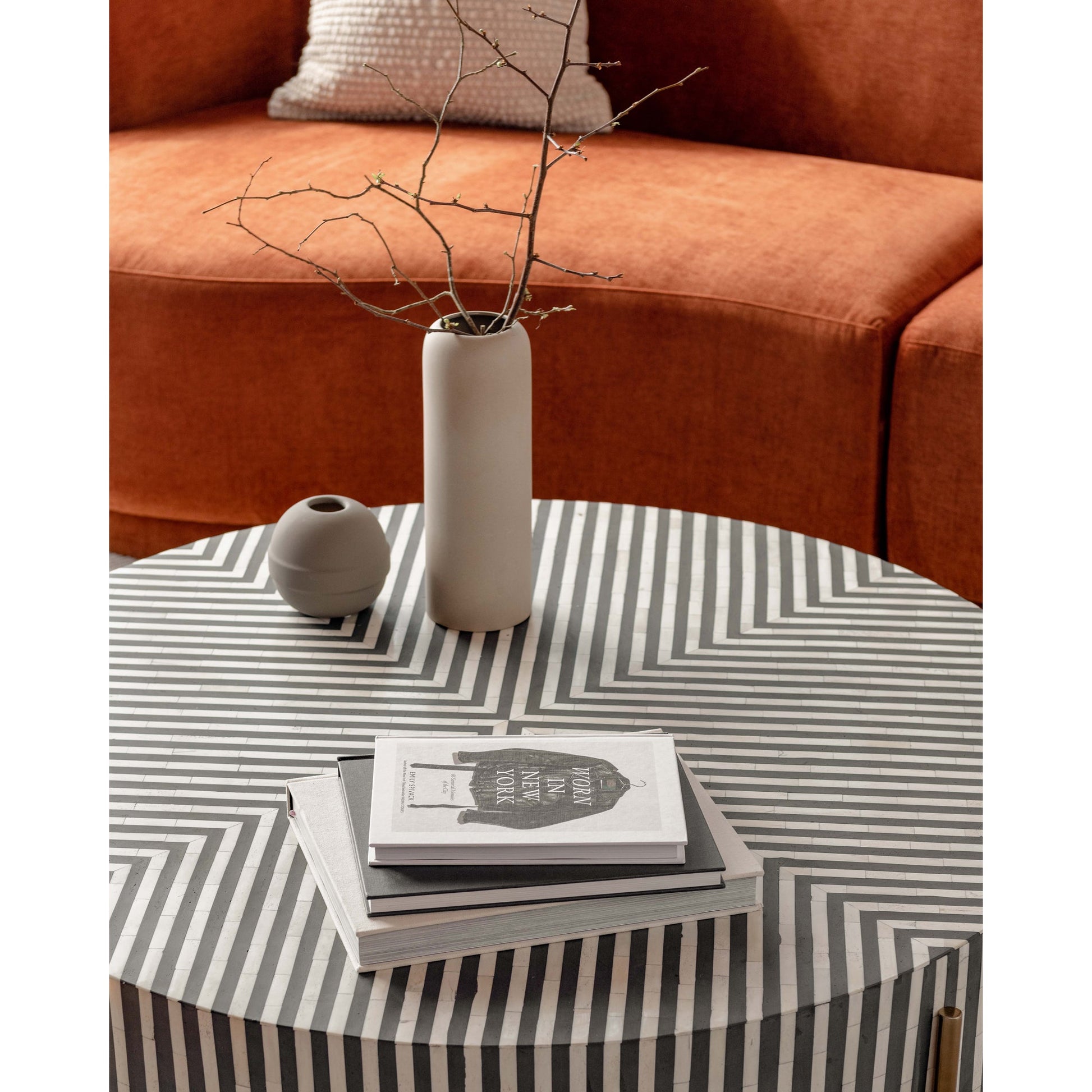 Chameau Black/White Large Coffee Table - Ornate Home