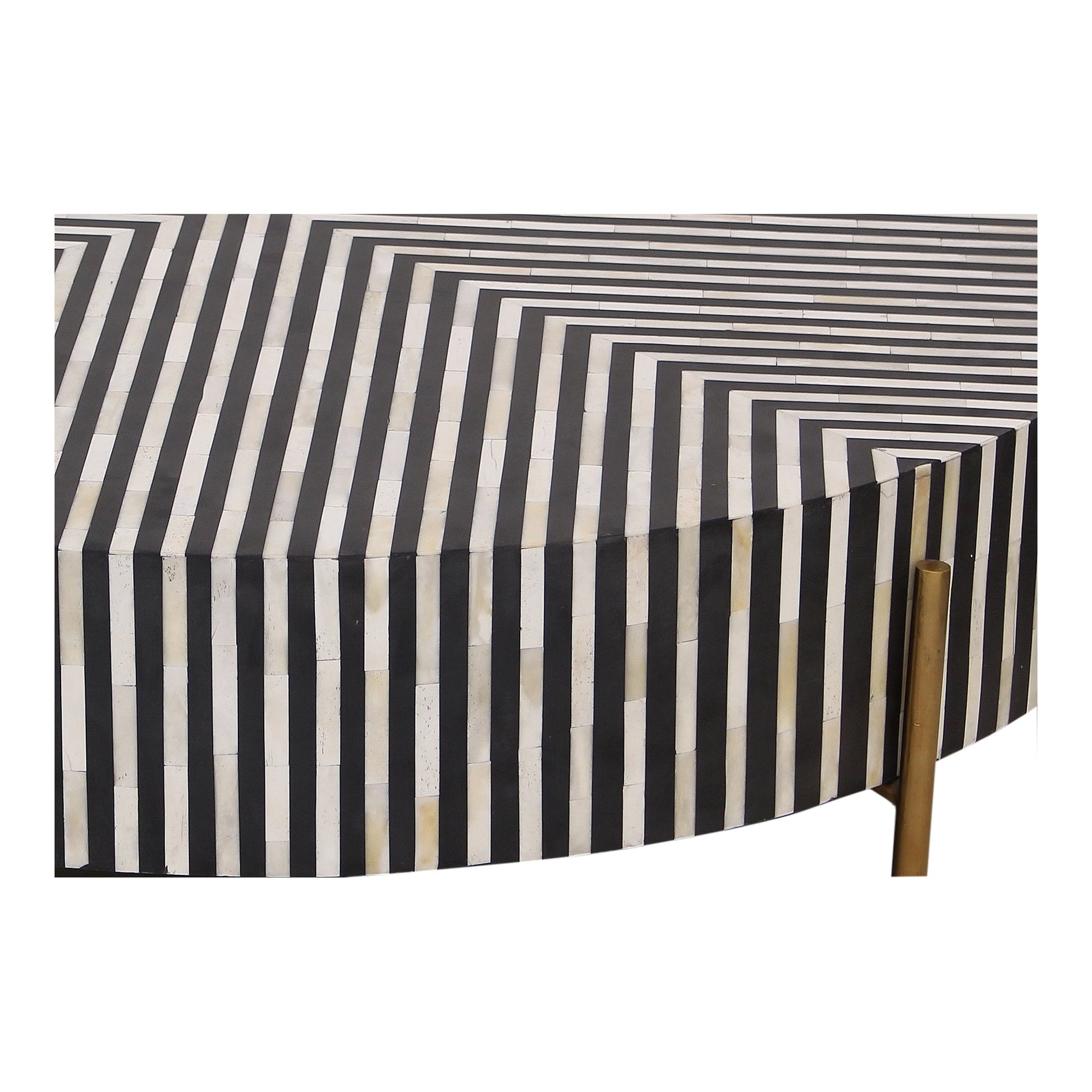 Chameau Black/White Medium Coffee Table - Ornate Home