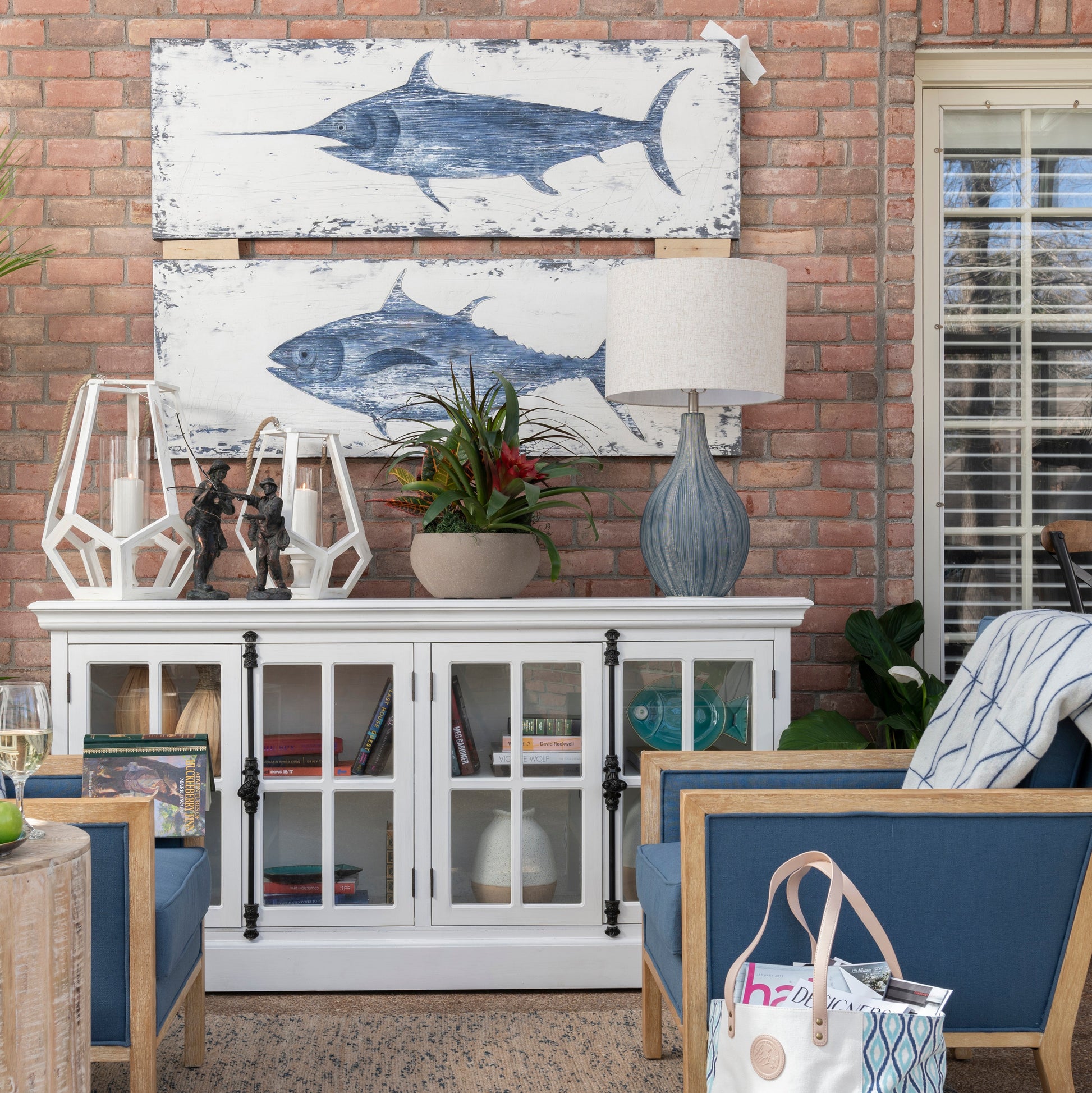 Charleston Blue Canvas - Ornate Home