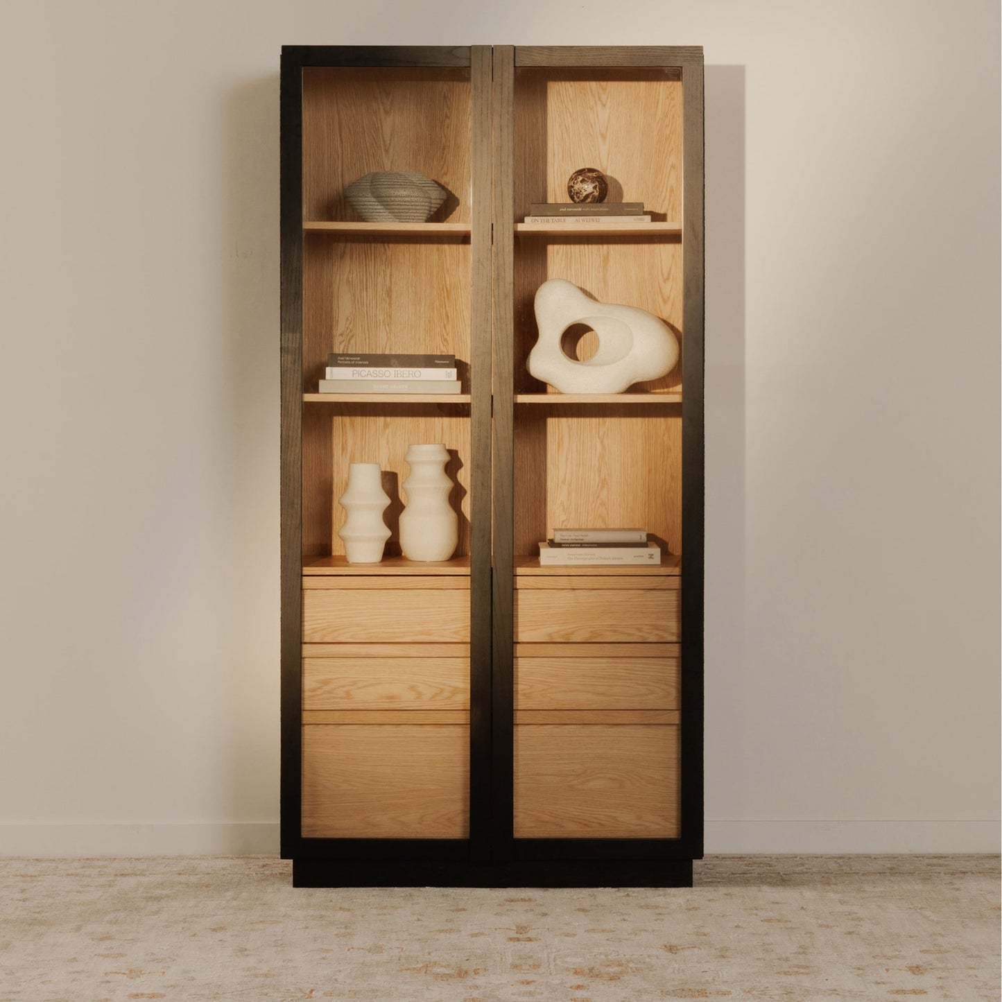 Charlotte Black Tall Cabinet - Ornate Home