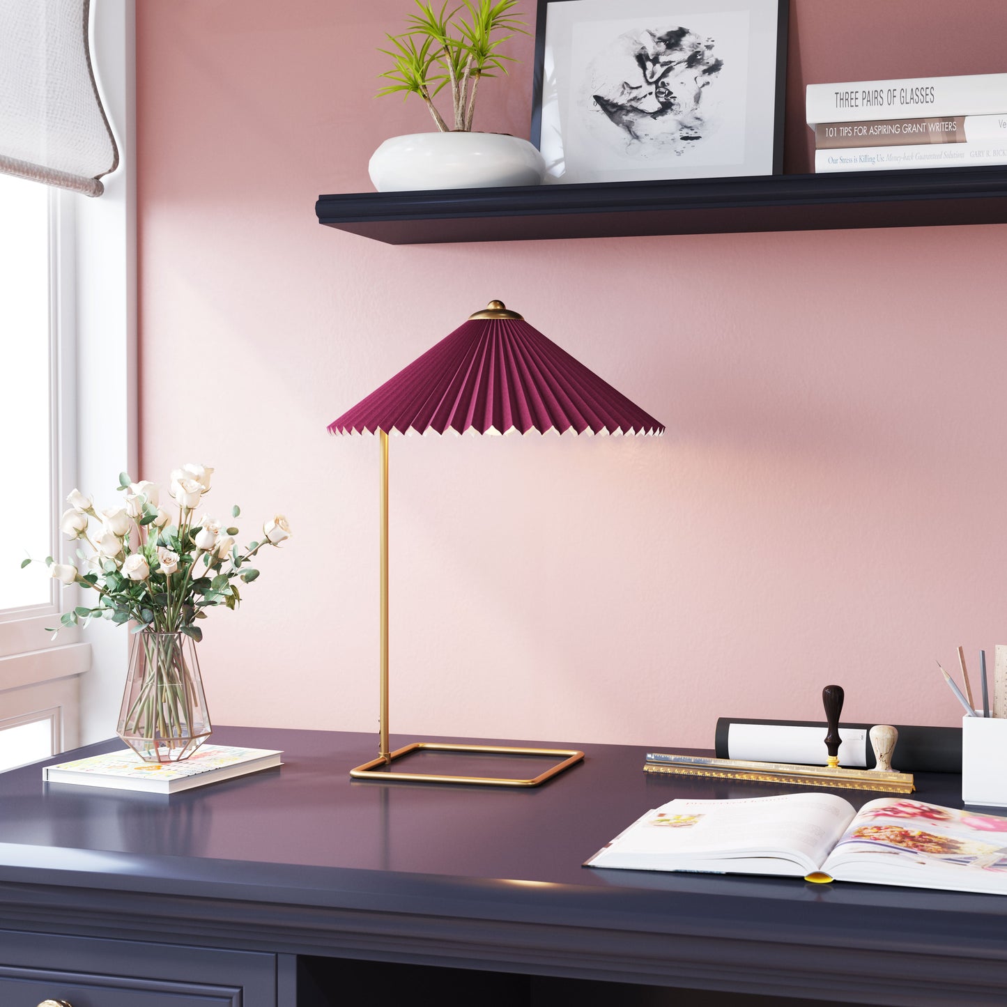 Charo Red & Gold Table Lamp - Ornate Home