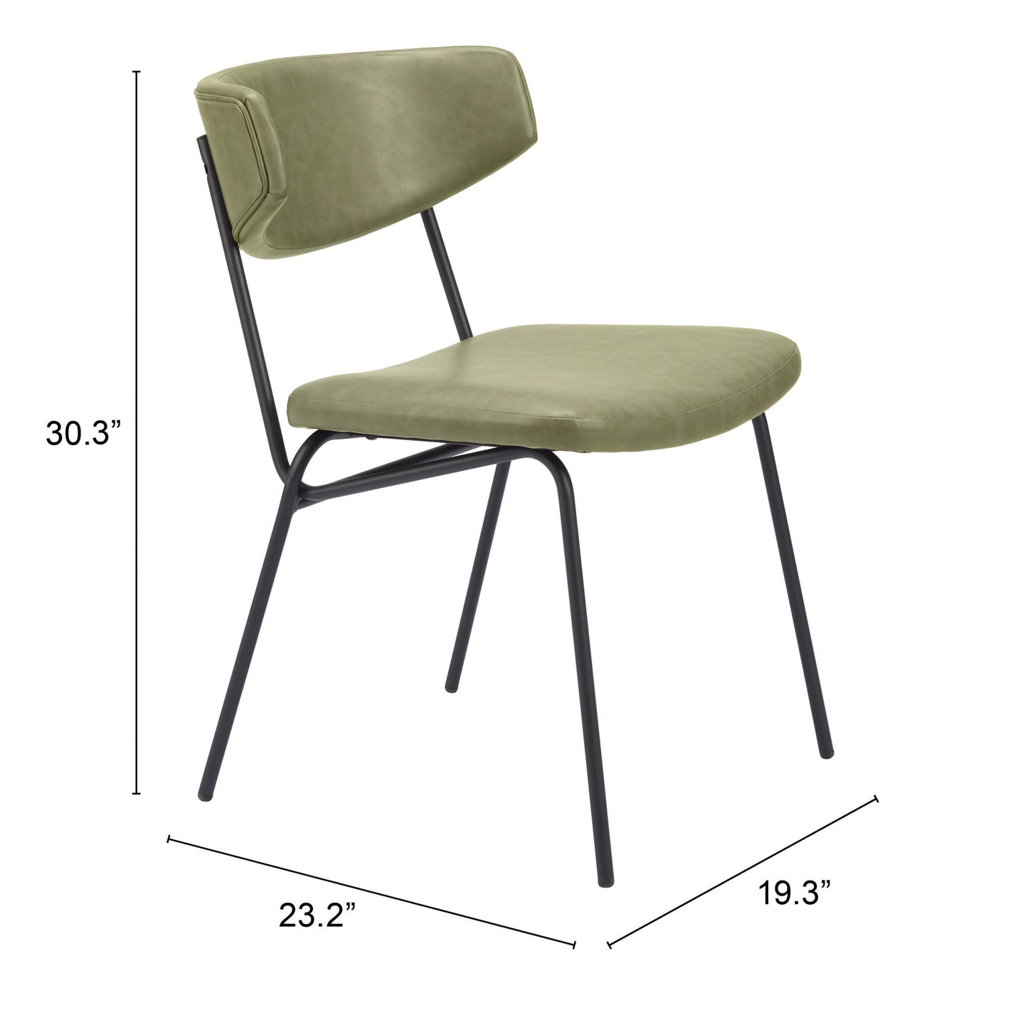 Charon Green Dining Chair (Set of 2) - Ornate Home