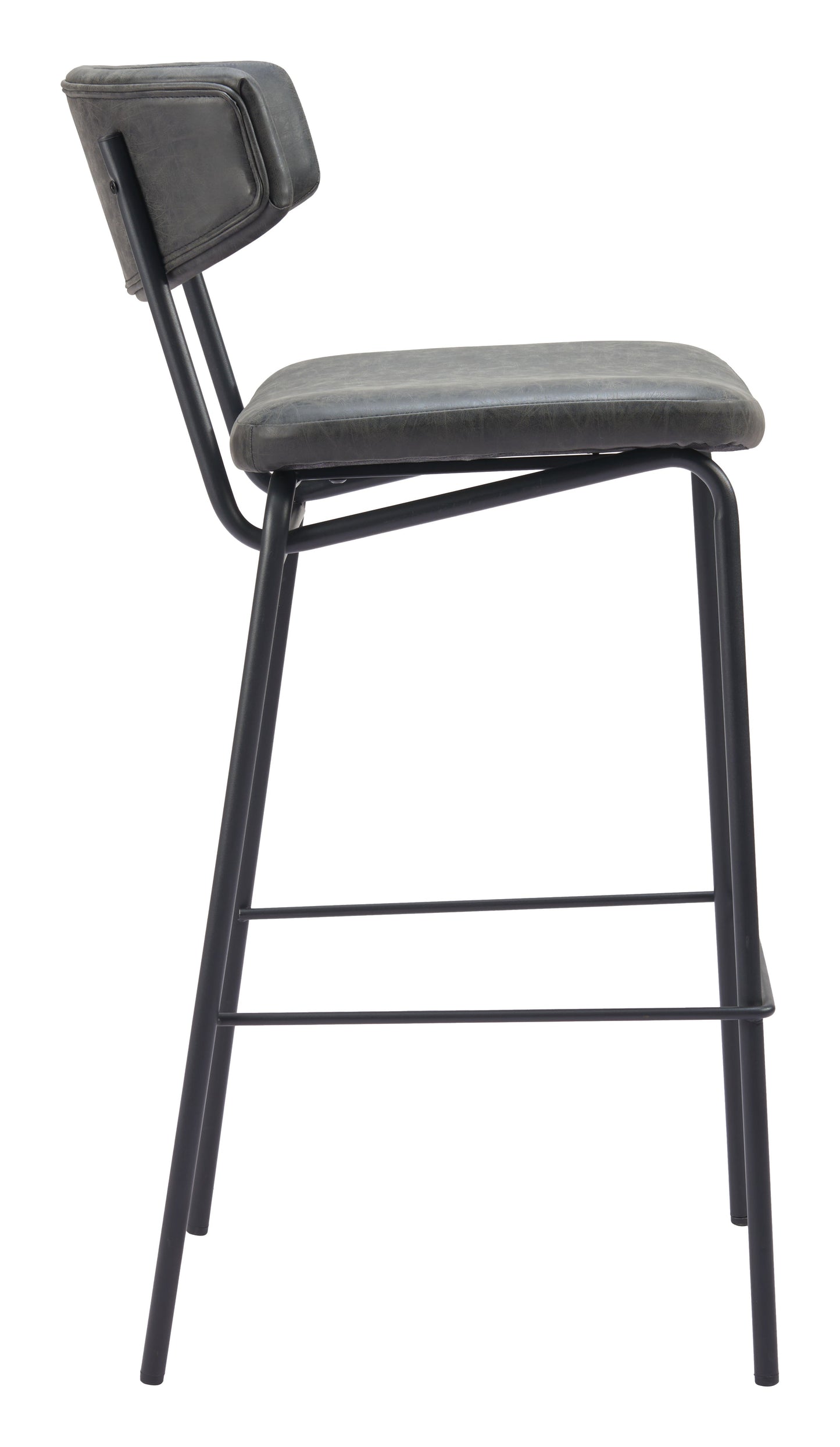 Charon Vintage Black Barstool (Set of 2) - Ornate Home