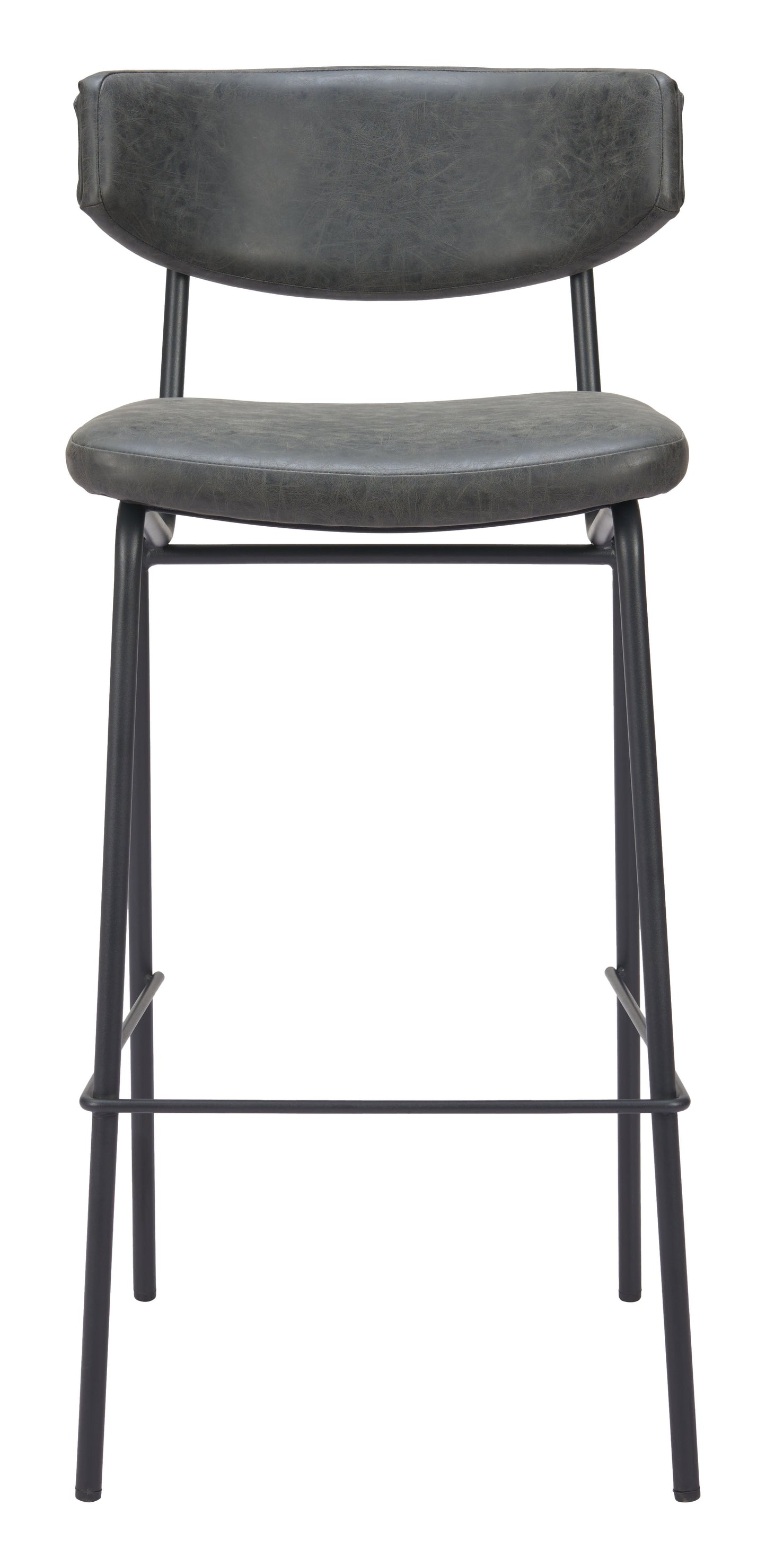 Charon Vintage Black Barstool (Set of 2) - Ornate Home