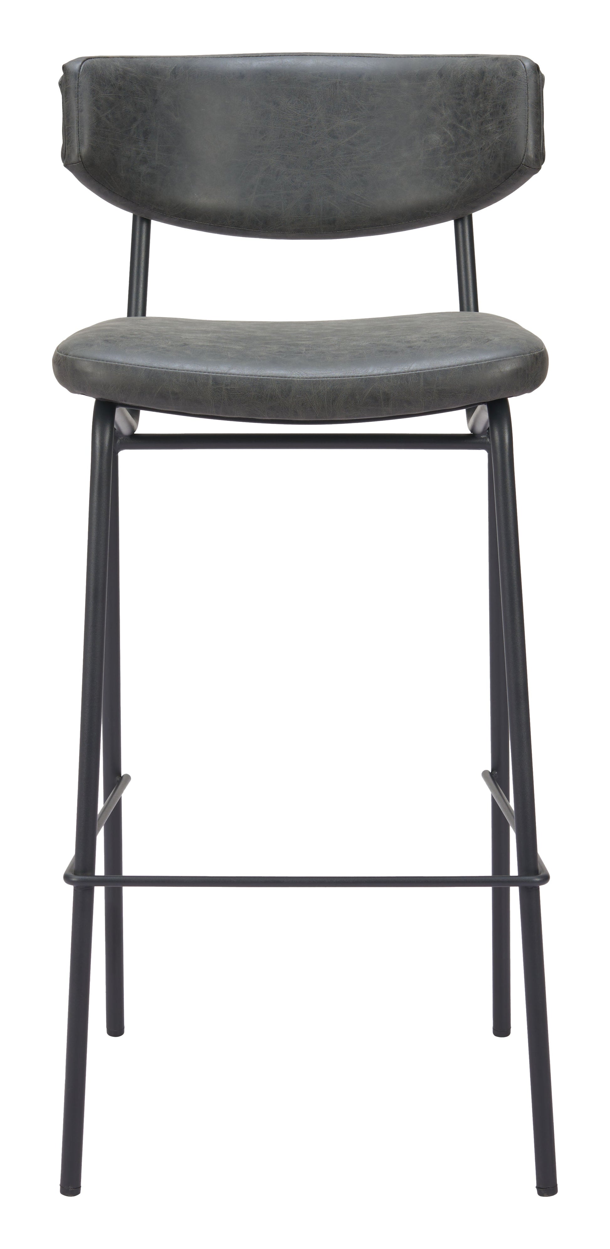 Charon Vintage Black Barstool (Set of 2) - Ornate Home