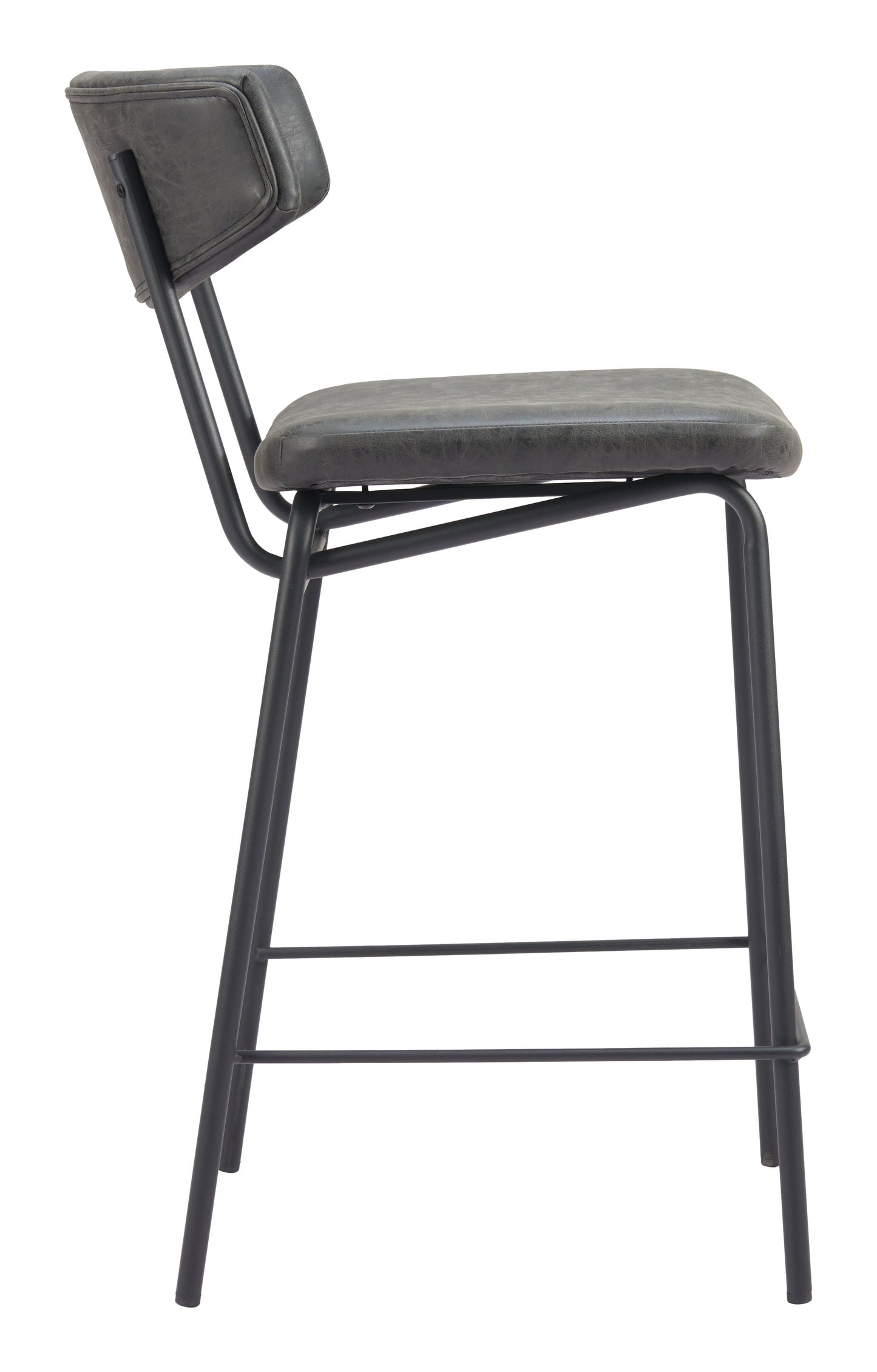 Charon Vintage Black Counter Stool (Set of 2) - Ornate Home