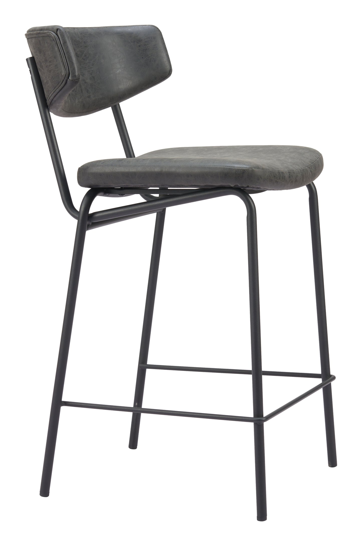 Charon Vintage Black Counter Stool (Set of 2) - Ornate Home