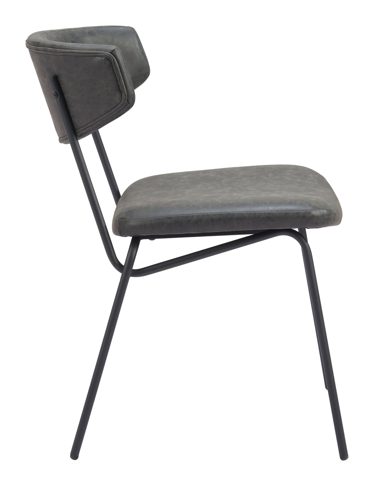 Charon Vintage Black Dining Chair (Set of 2) - Ornate Home