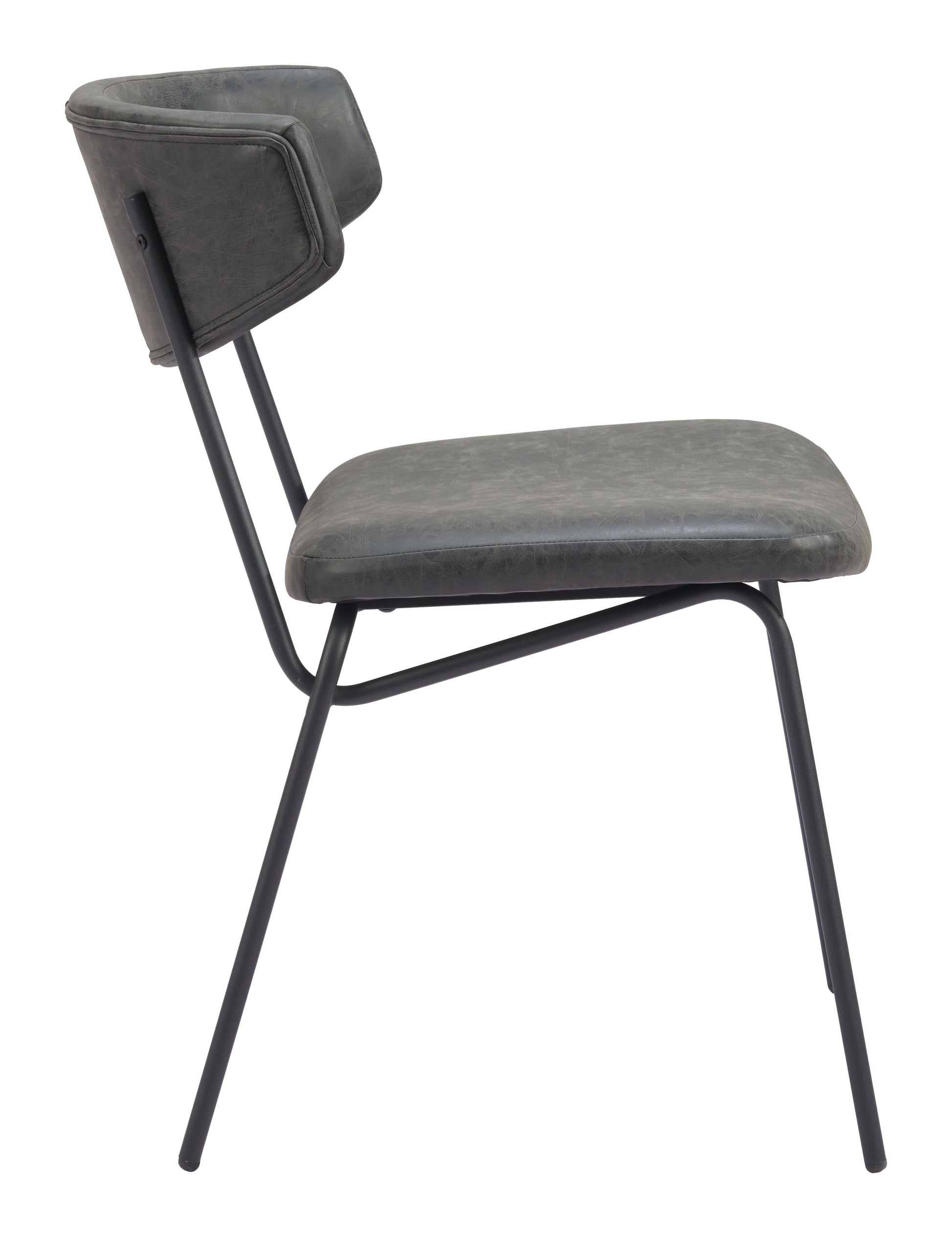 Charon Vintage Black Dining Chair (Set of 2) - Ornate Home