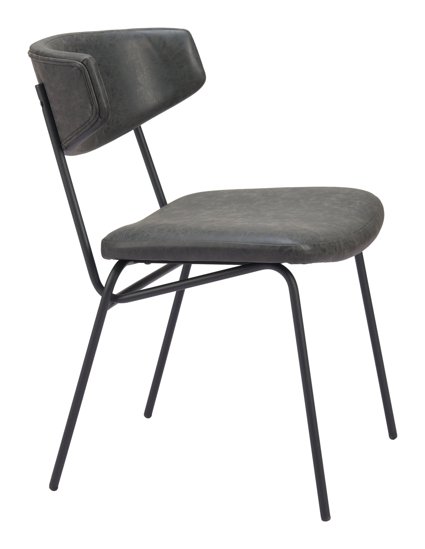 Charon Vintage Black Dining Chair (Set of 2) - Ornate Home
