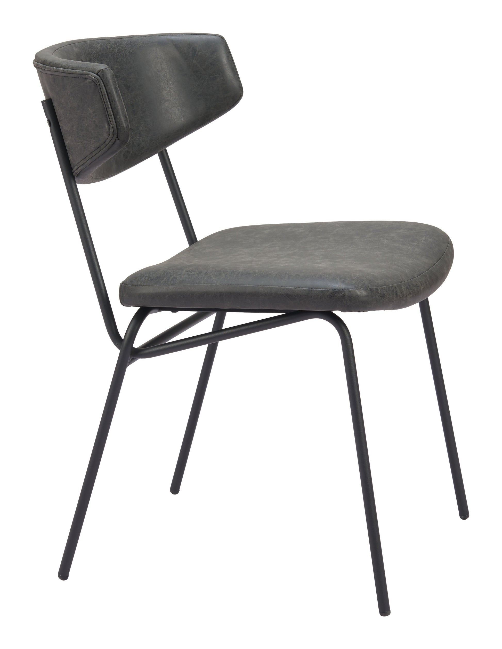 Charon Vintage Black Dining Chair (Set of 2) - Ornate Home
