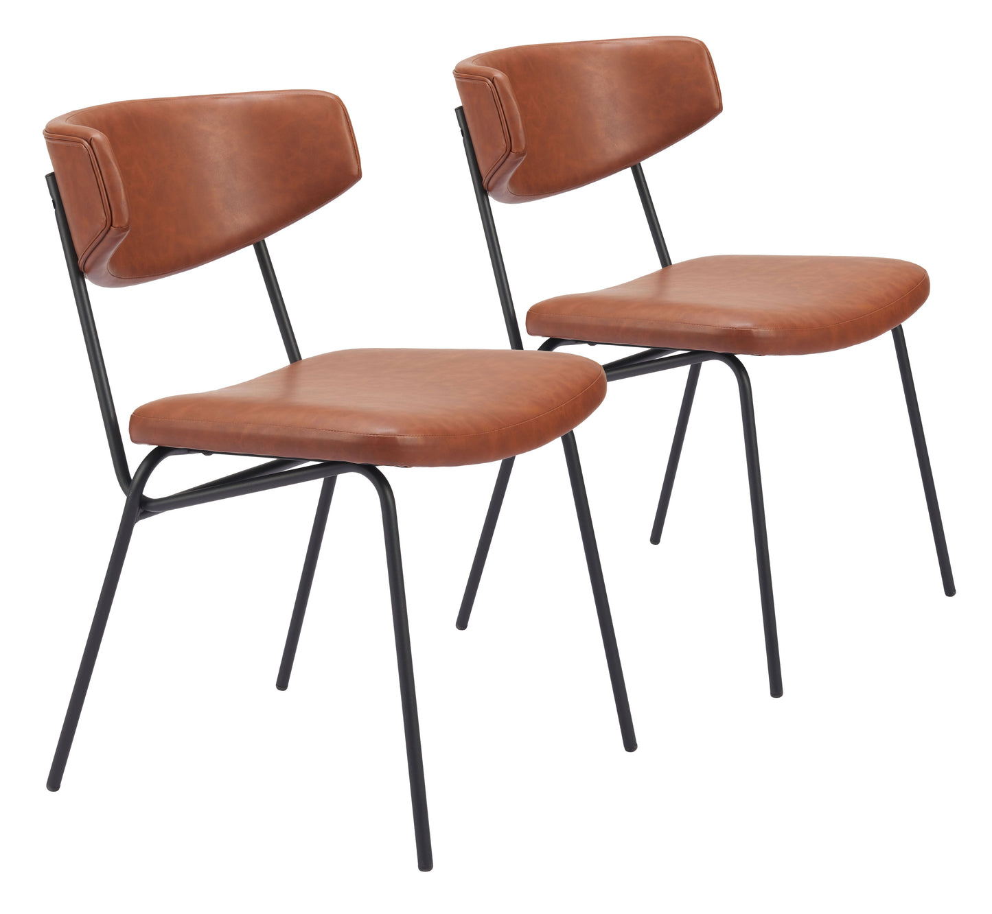 Charon Vintage Brown Dining Chair (Set of 2) - Ornate Home