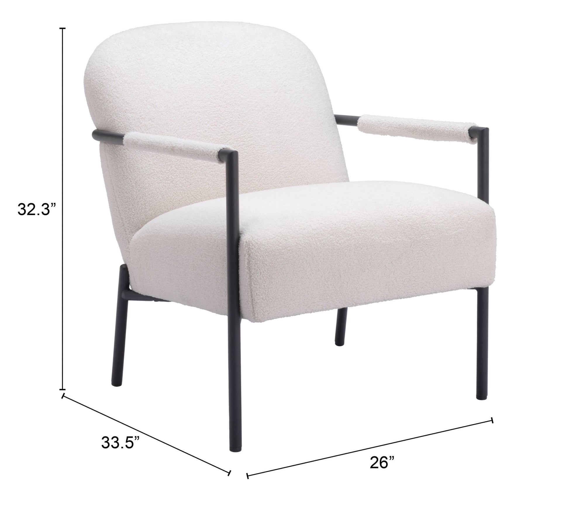 Chicago Ivory Accent Chair - Ornate Home